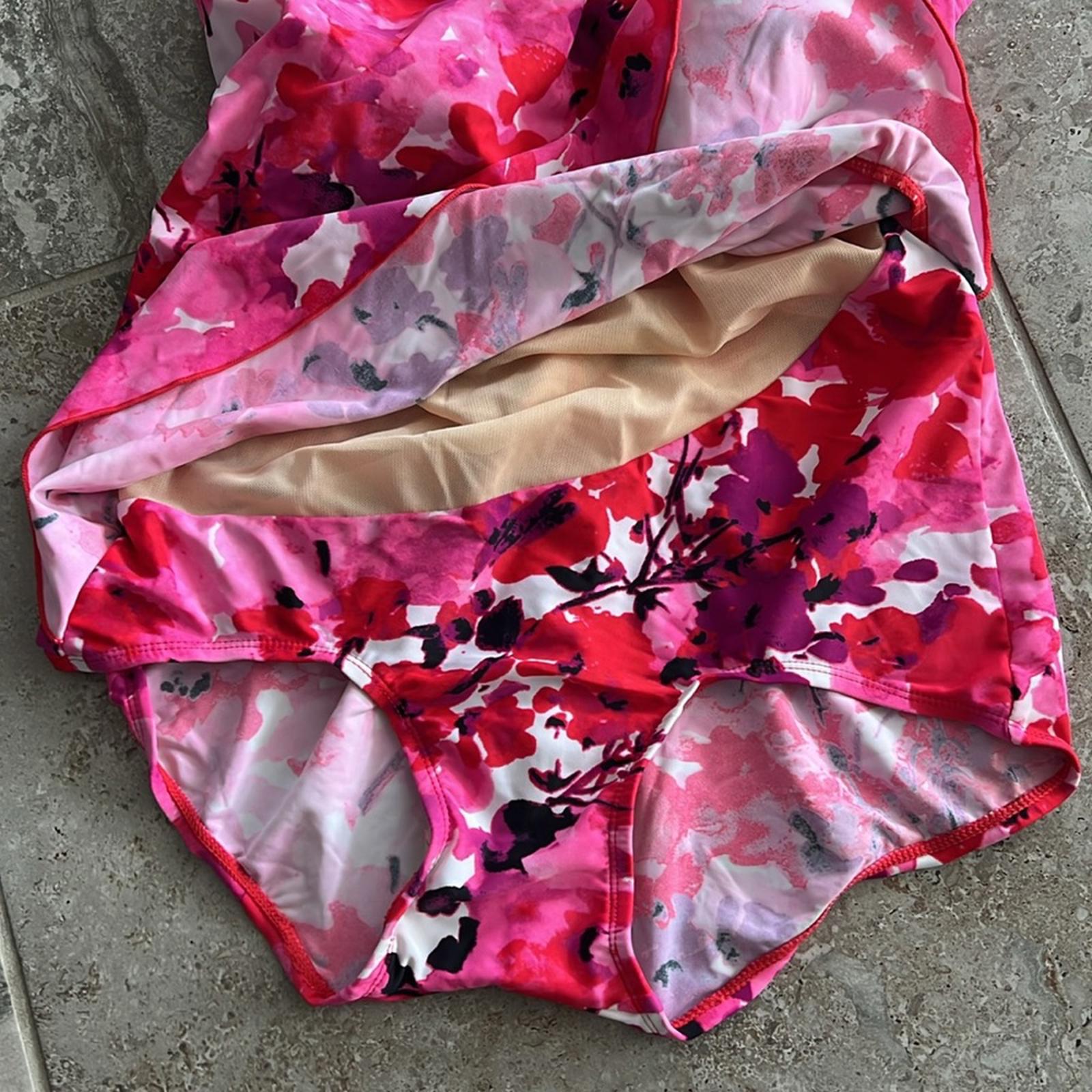 Shore Shapes One-Piece 2-in-1 Swimwear in Pink Purple, Size 12