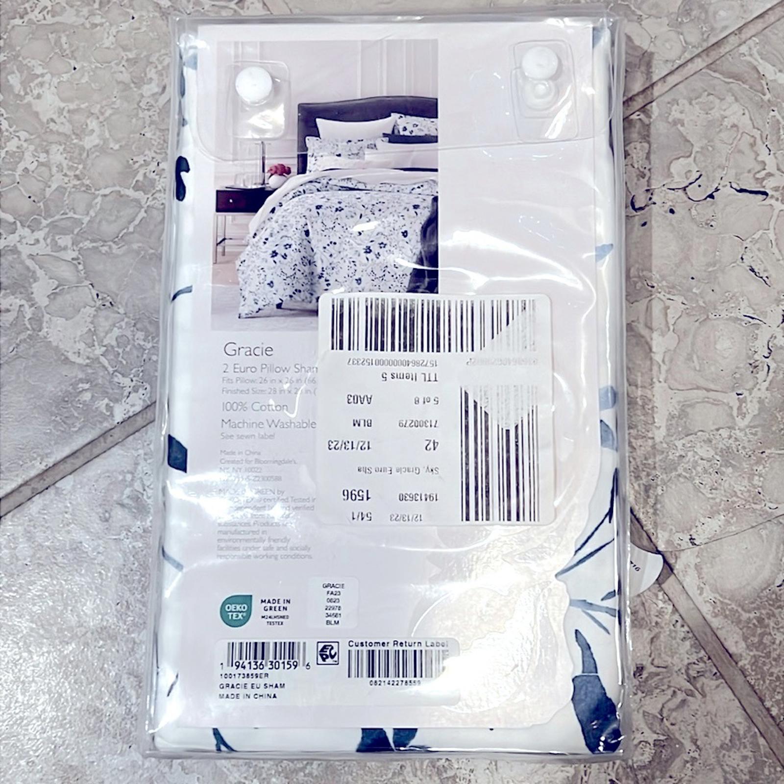 2 SKY Gracie Euro Shams in White & Blue 26”x26”
New in Box $160