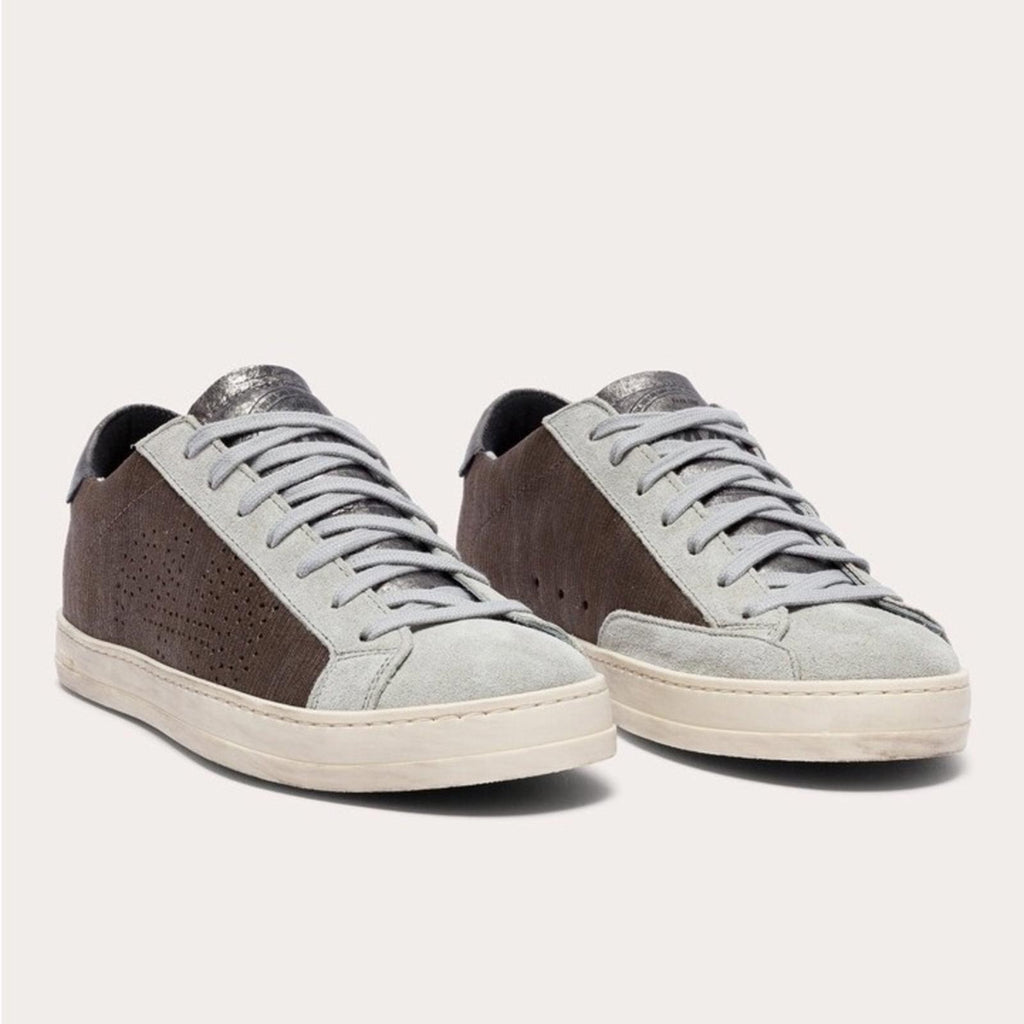 P448 John Roccia Low Top Sneakers, Brown Casual Luxe Size 40 New in Box