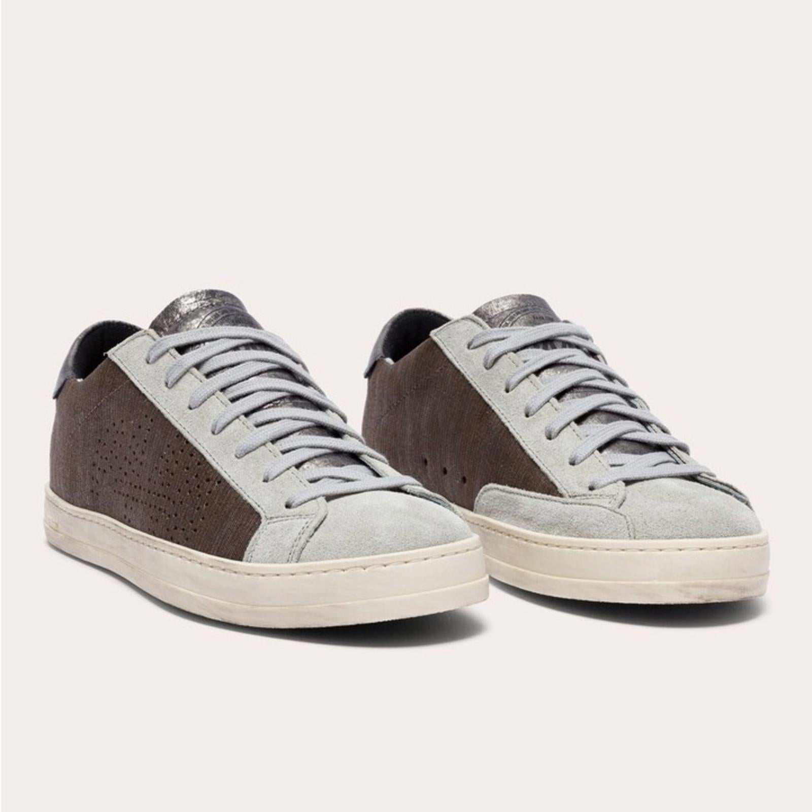 P448 John Roccia Low Top Sneakers, Brown Casual Luxe Size 40 New in Box