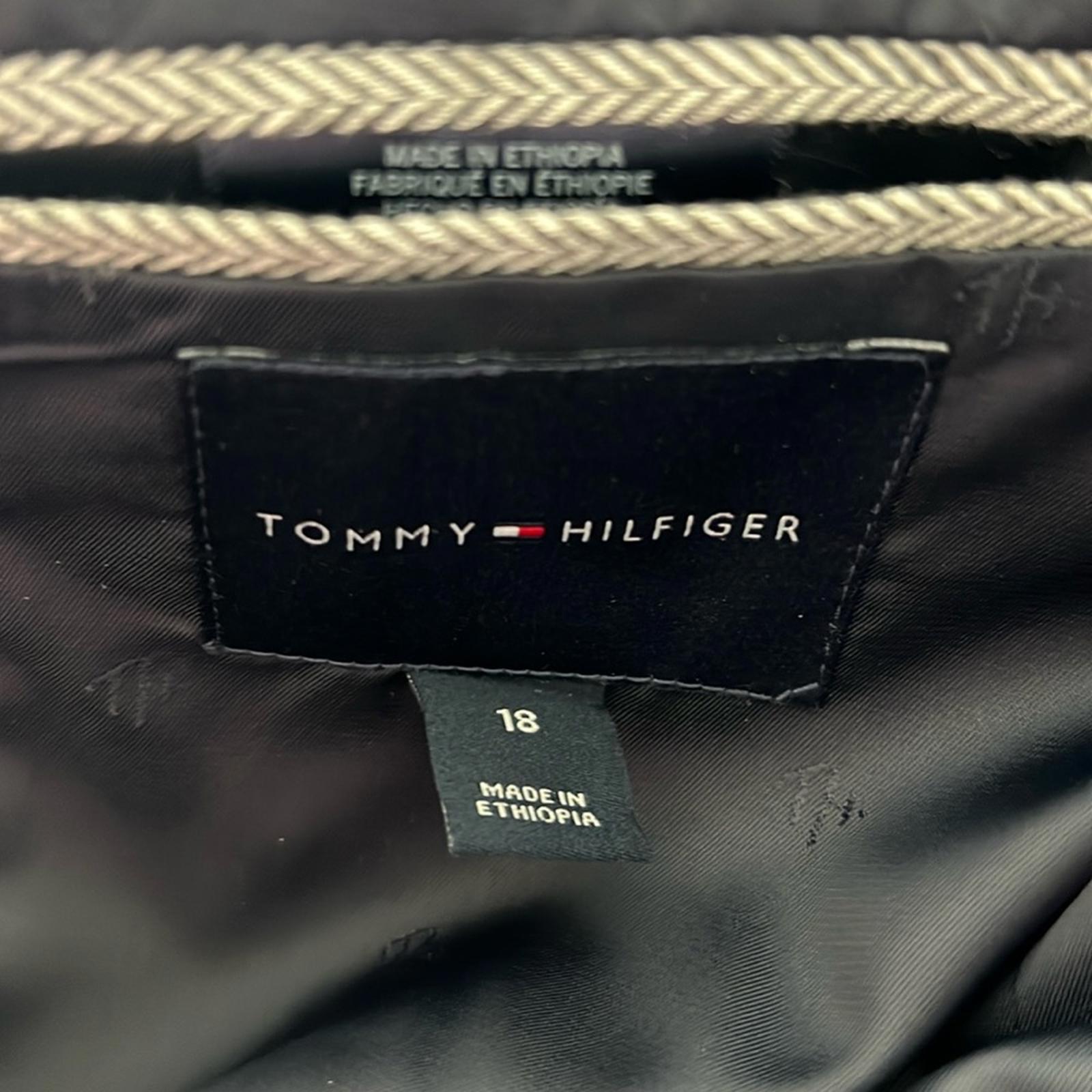 Tommy Hilfiger Big Boys Brushed Herringbone Jacket in Dark Gray Size 18 NWT $125
