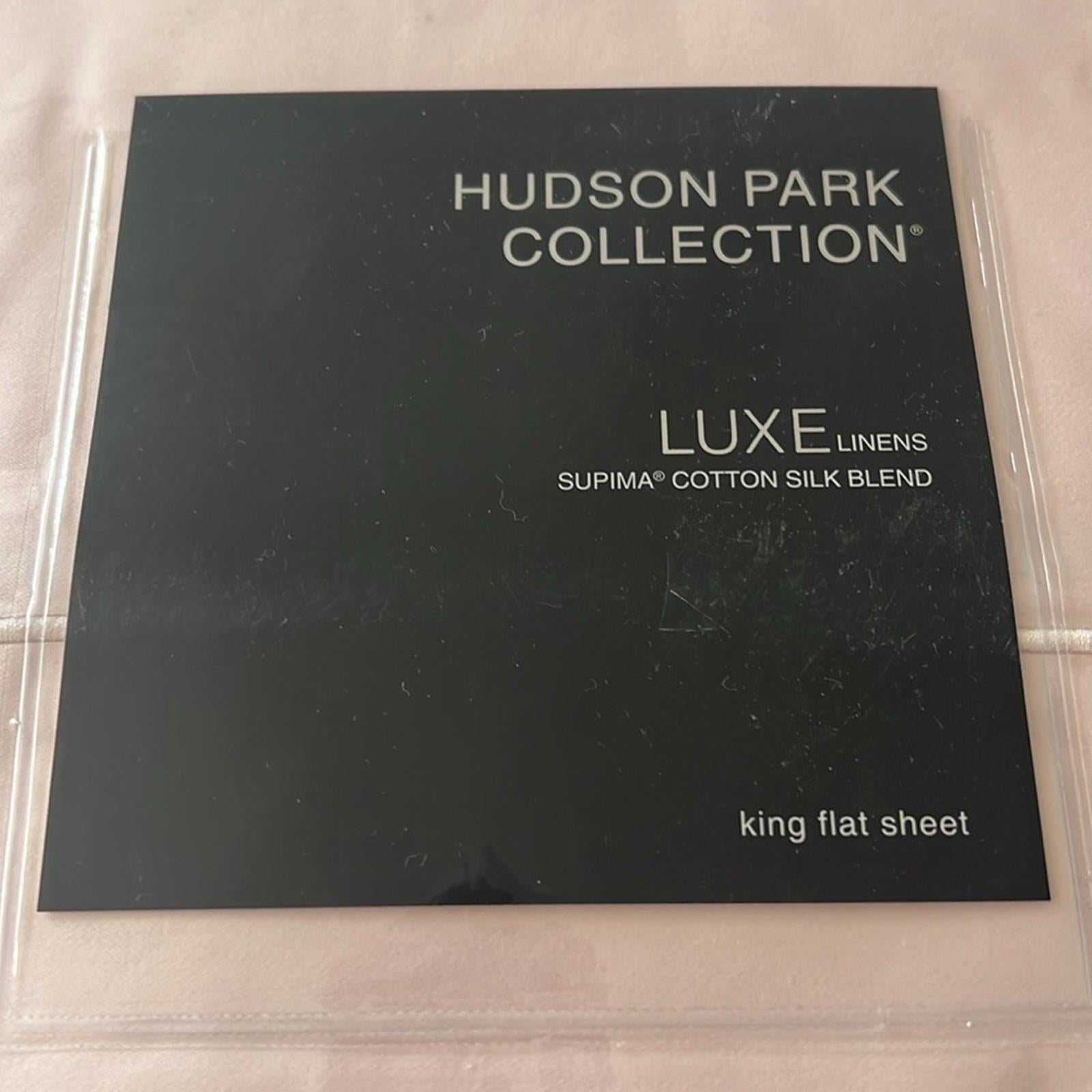 Hudson Park Collection Silk Supima Cotton Flat King Sheet in Blush Pink, NEW
