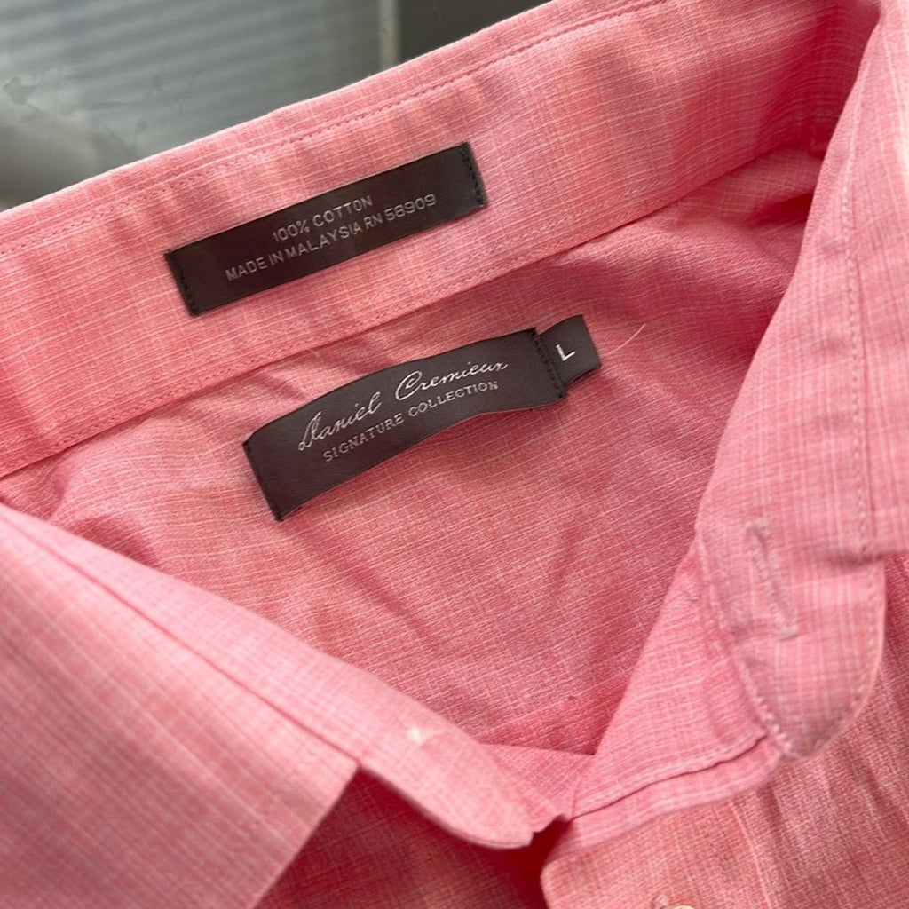Daniel Cremieux Short Sleeve Button-down Shirt in Pink, EXCELLENT!