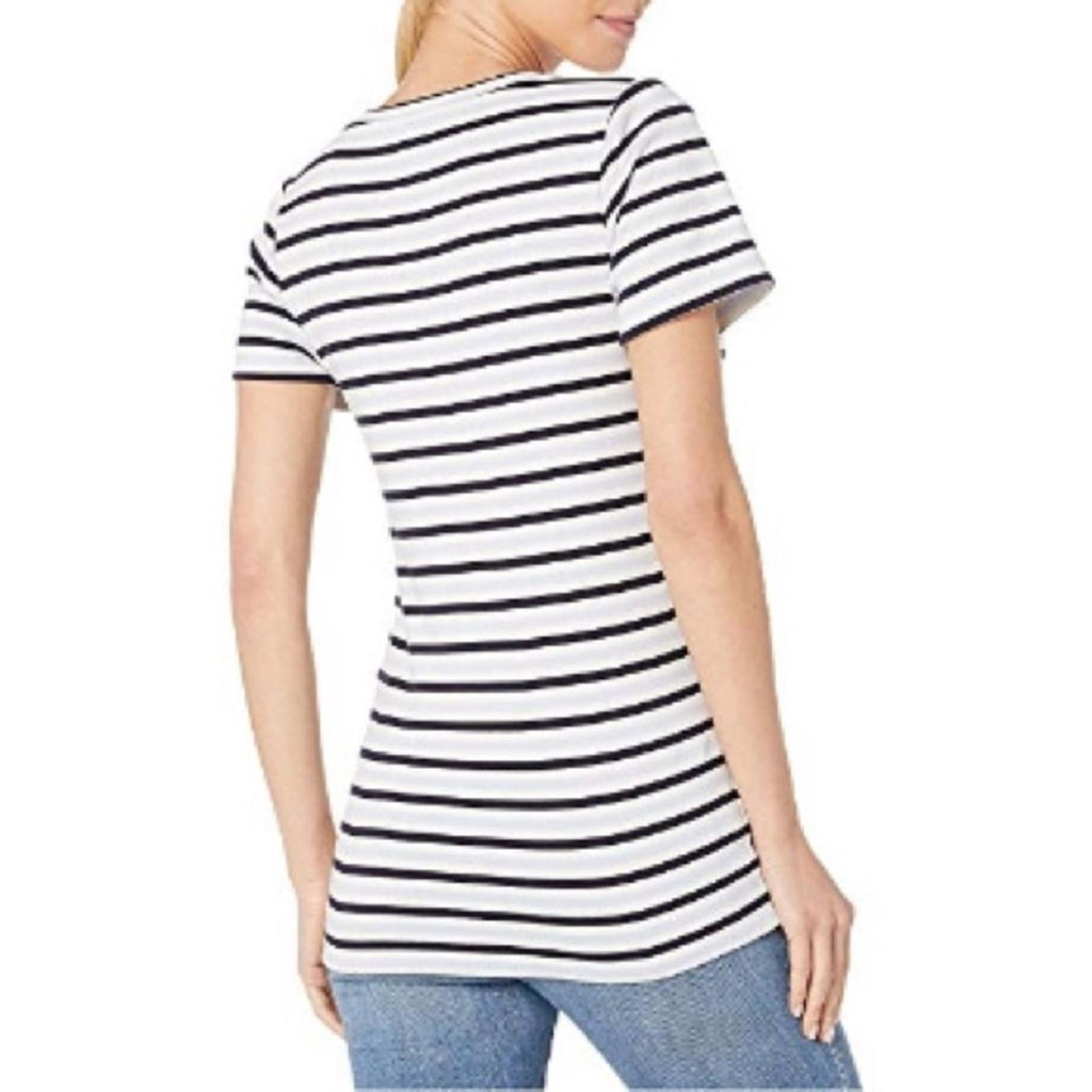 J.Crew Perfect Fit 1X1 Ribbed Stripe T-Shirt, Size L