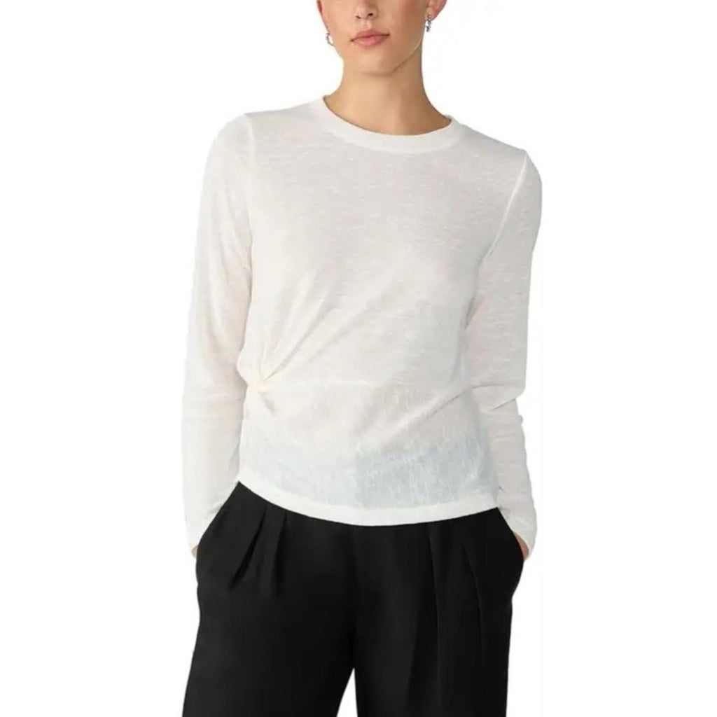 Sanctuary Knot Your Business Long Sleeve Top in Milk/White Size XL New w/Tag