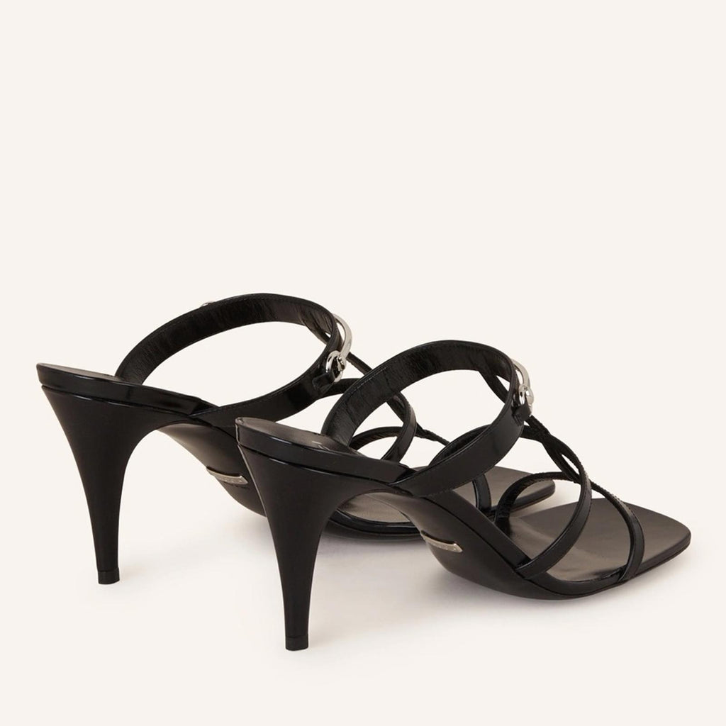 Gucci Divine Horsebit-Detailed Leather Mules 1000 Nero Size 39.5 +DustBags