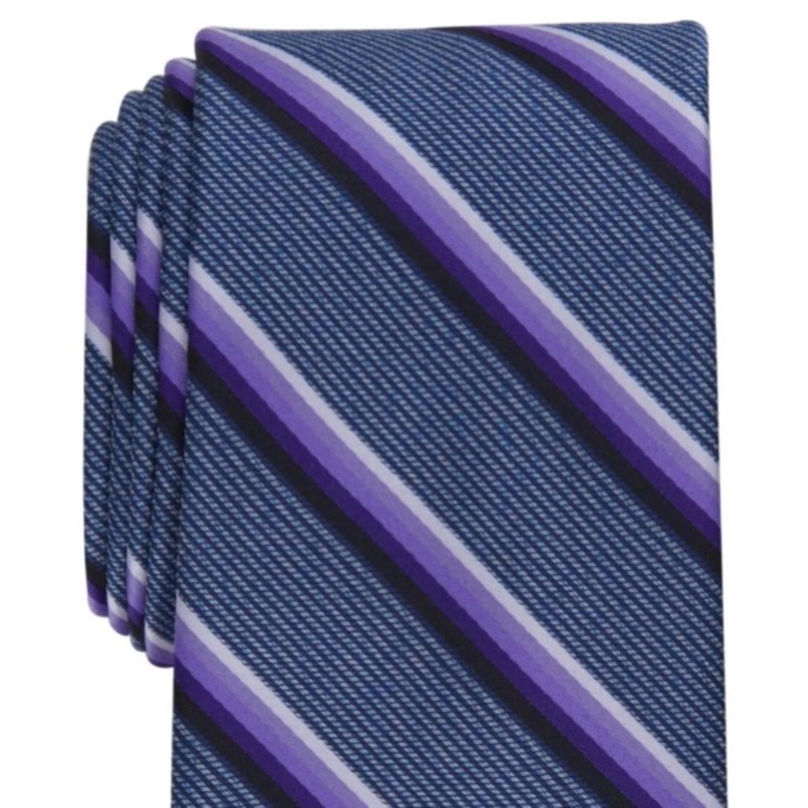 Perry Ellis The Abbot Stripe Neck Tie in Purple, One Size, NWT