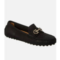 Salvatore Ferragamo Odilia Nubuck Driving Loafers, Black Size 8 EXCELLENT!