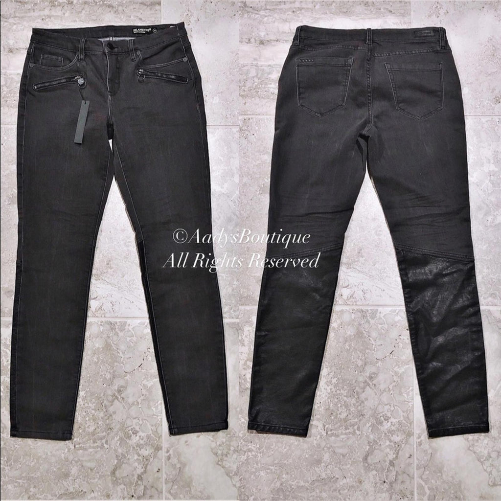 Blank NYC Down to Earth Pants Skinny Jeans High Rise, Black Size 28 New w/Tag