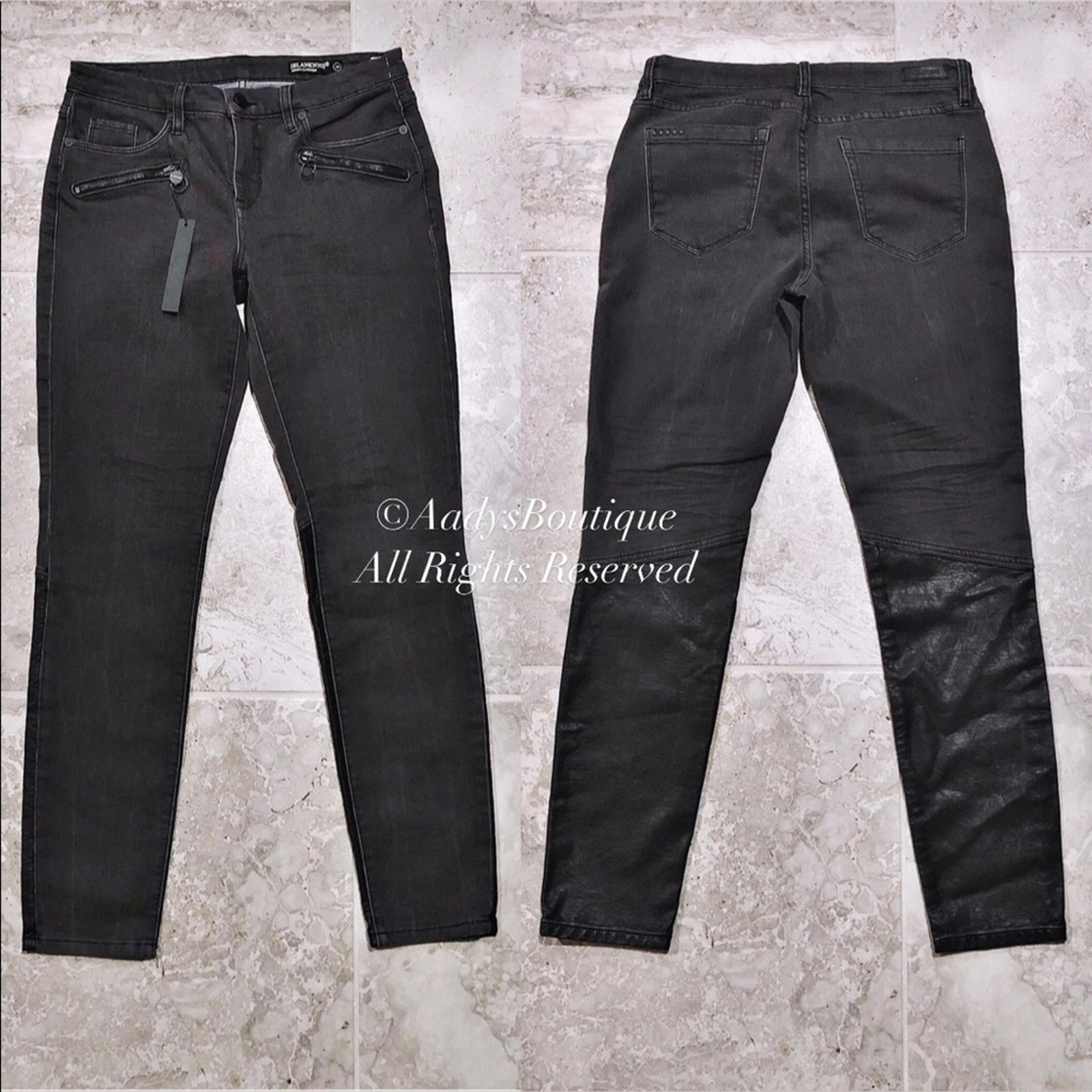 Blank NYC Down to Earth Pants Skinny Jeans High Rise, Black Size 28 New w/Tag