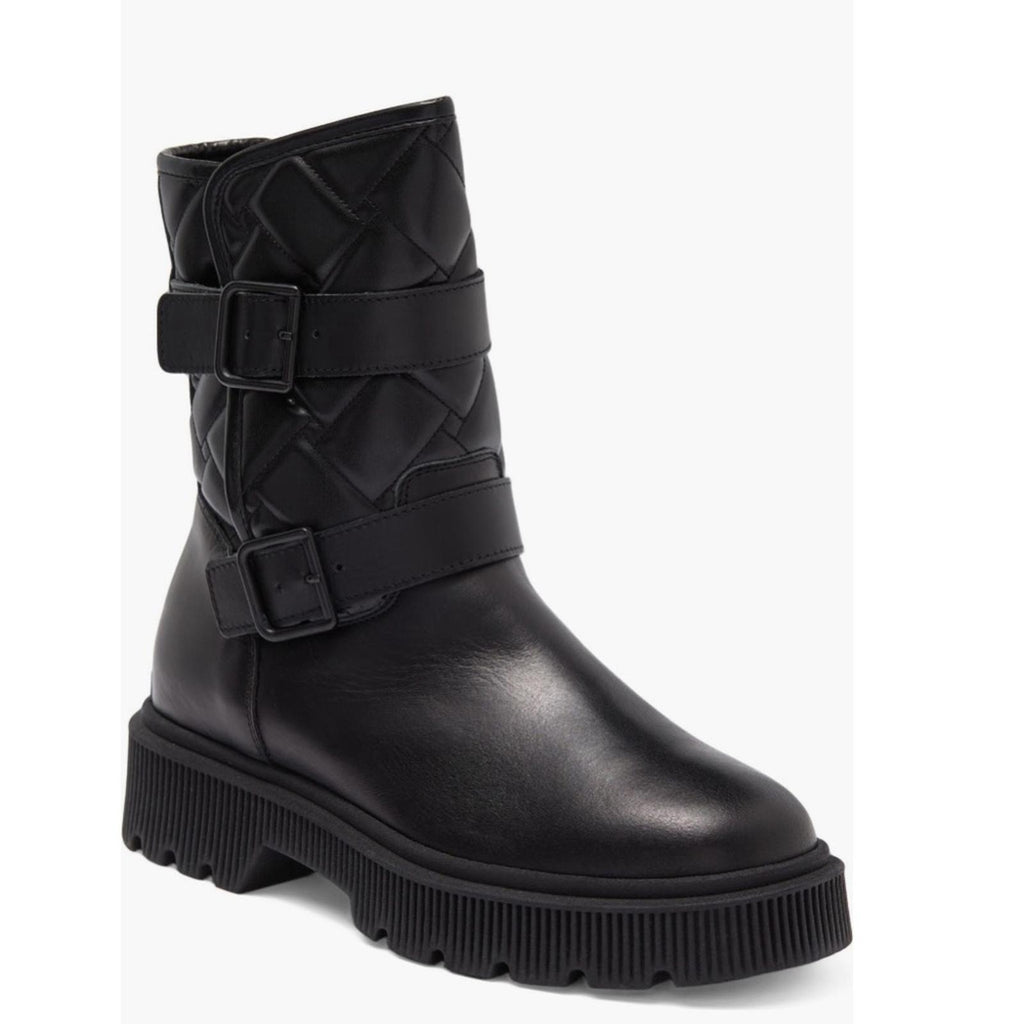 Kurt Geiger London Kingston Quilted Moto Boots, Black, Size EU 36.5 New w/o Box