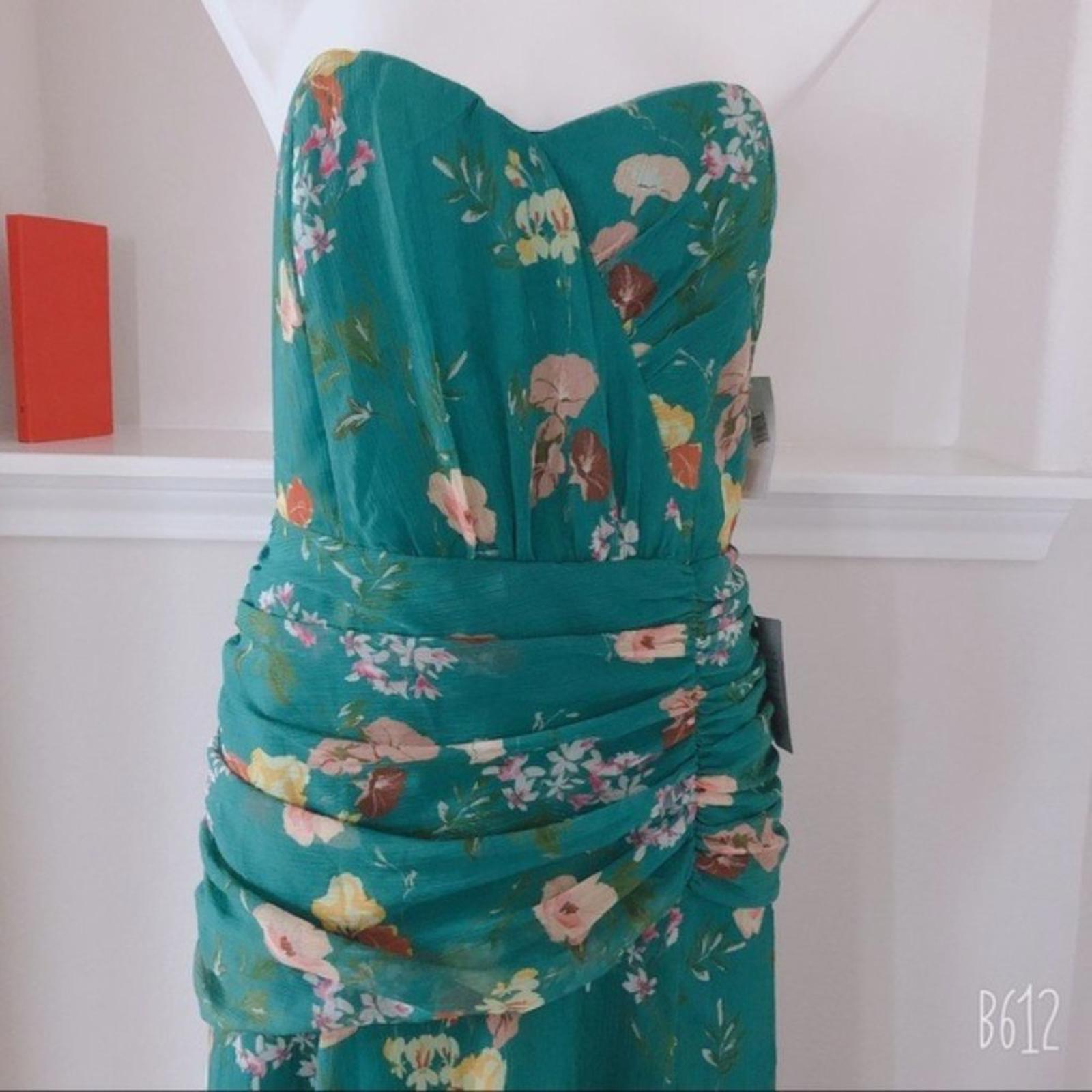 Harlyn Airy Strapless Sweetheart Neck Dress w/Drapery Asymmetric Hem Size 12(XL)