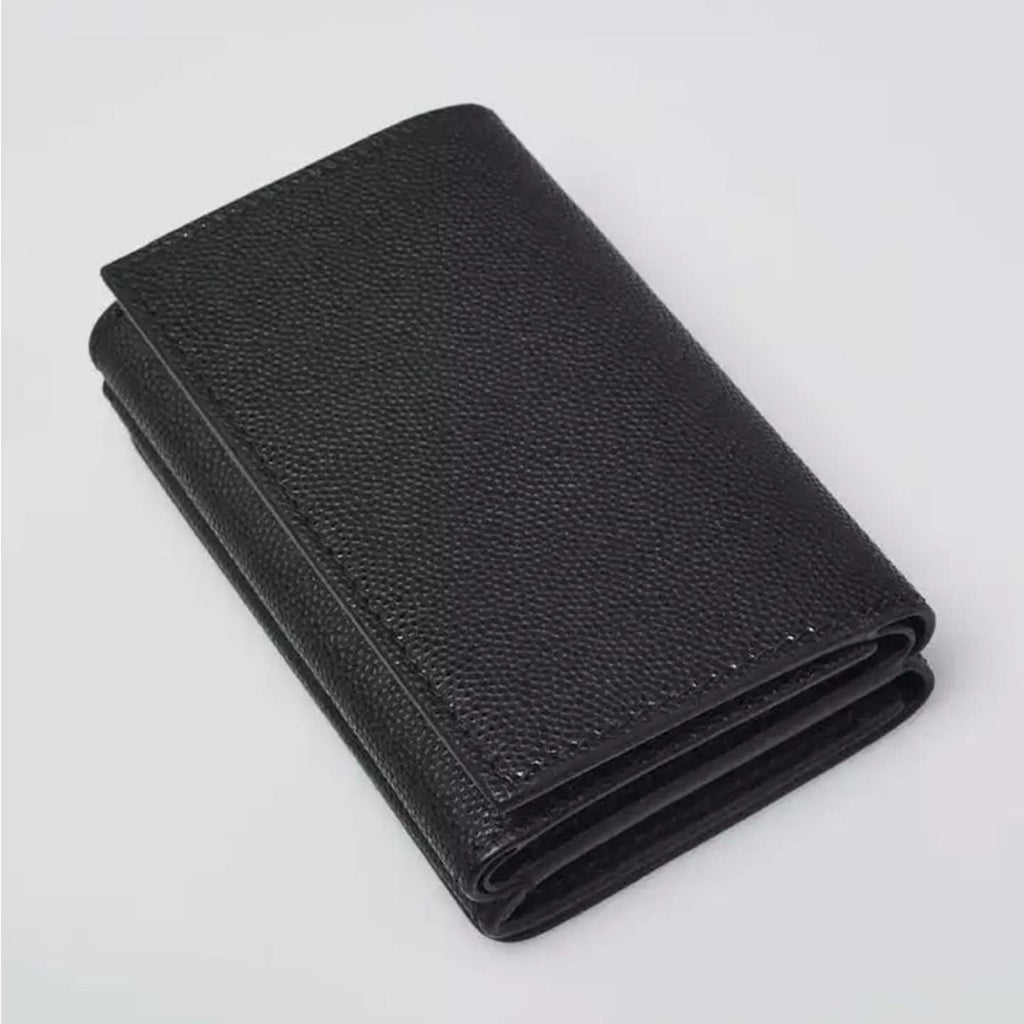Burberry Pebbled Leather Lark TB Compact Wallet in Black EXCELLENT!