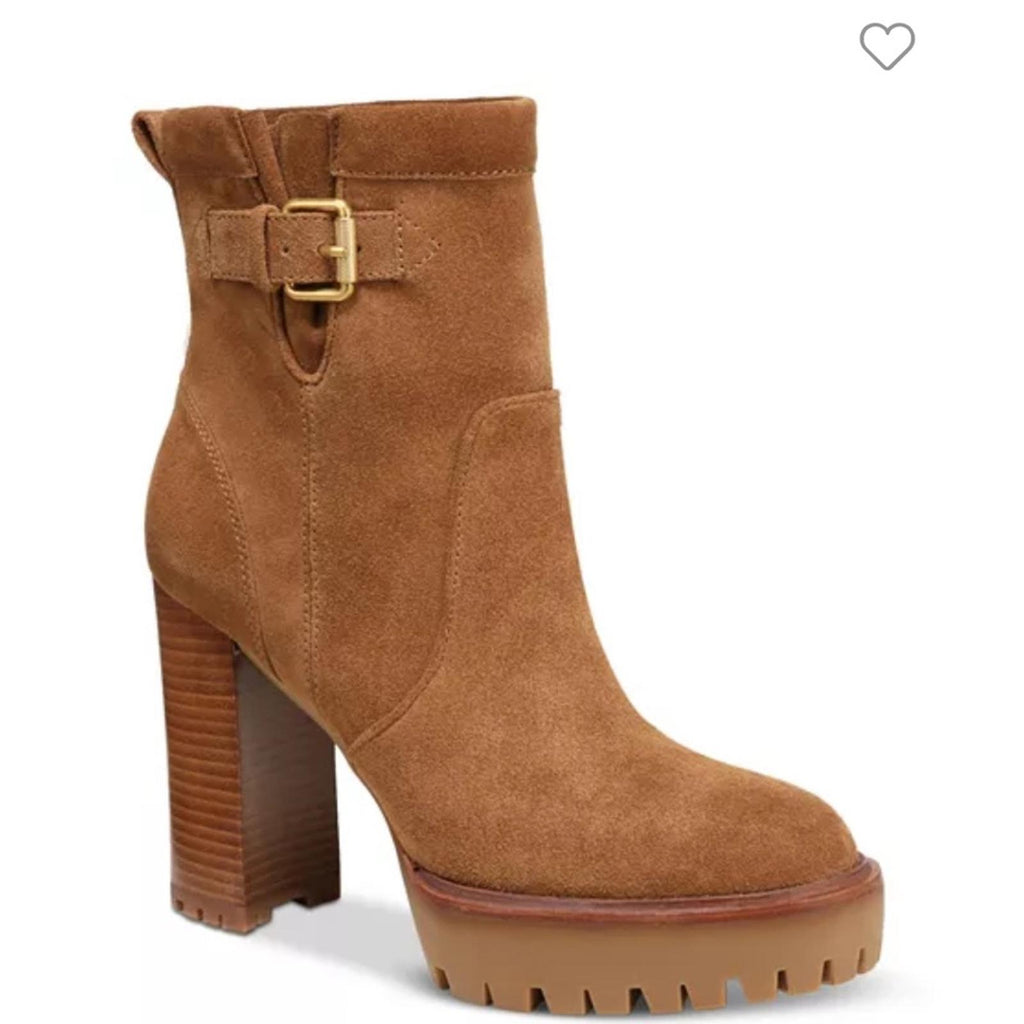 Veronica Beard Hannigan Suede Platform Boots in Hazelwood, Size 11 NEW +DustBag