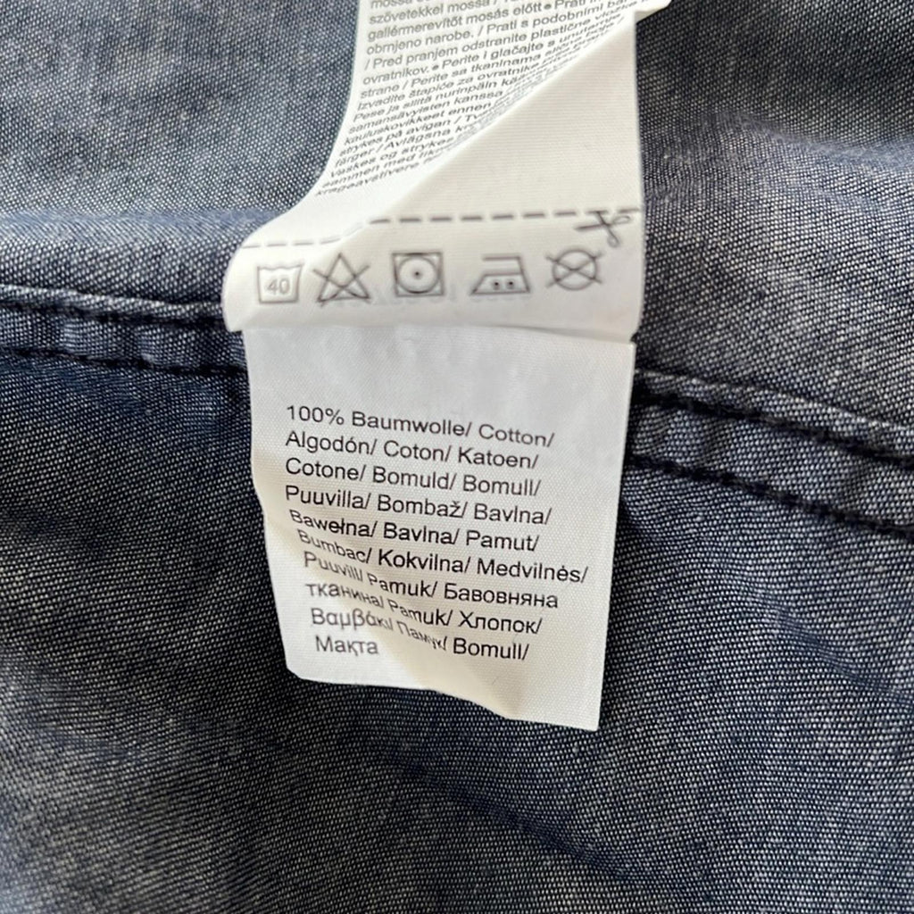 s.Oliver Slim Fit Shirt with All-Over Print, Denim Shirt, Size XL EXCELLENT!