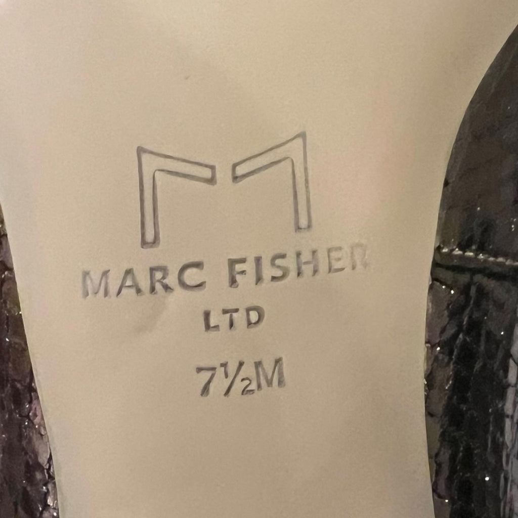 Marc Fisher LTD Sassie Metallic Stiletto Pumps, Gold, Size 7.5M Retail $150