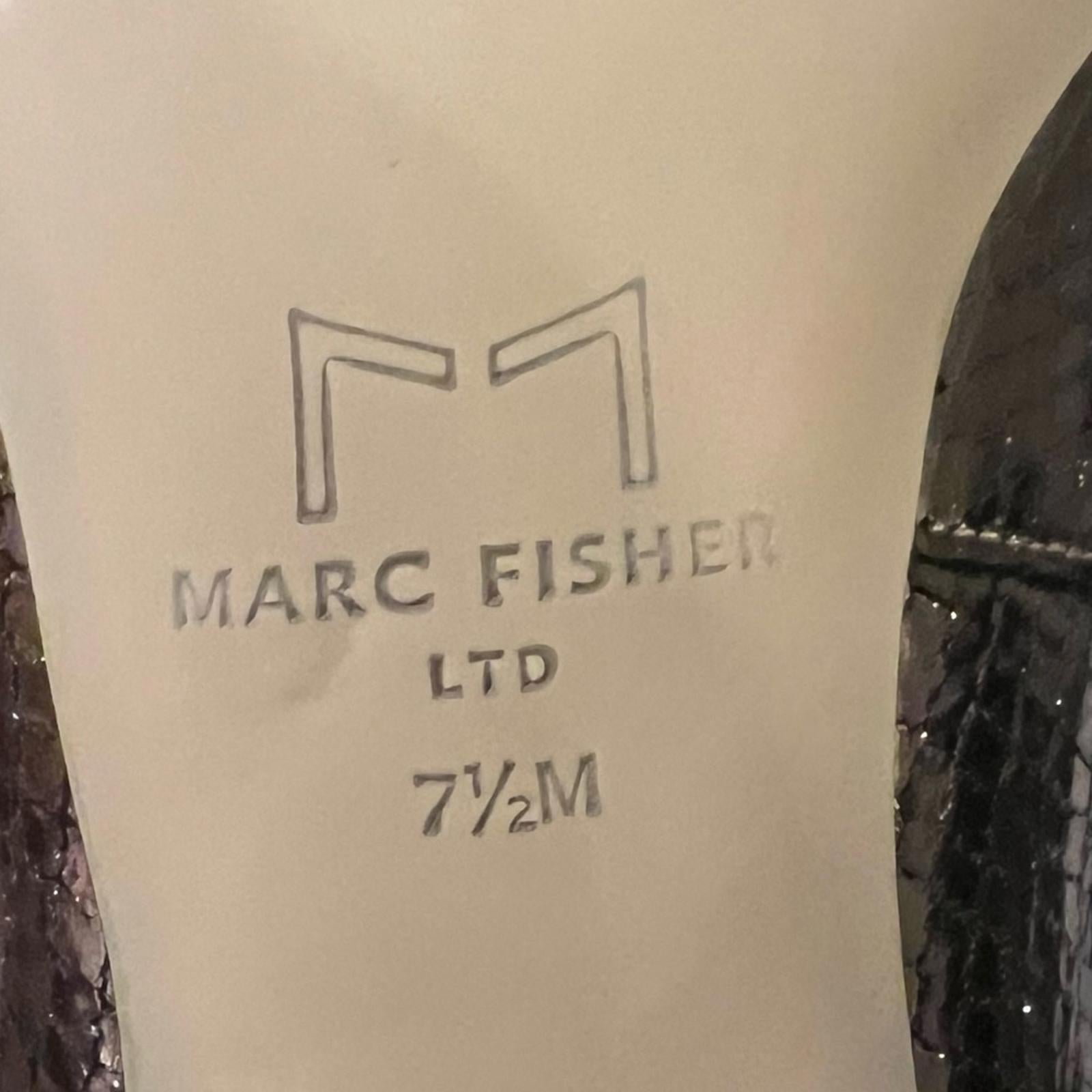 Marc Fisher LTD Sassie Metallic Stiletto Pumps, Gold, Size 7.5M Retail $150
