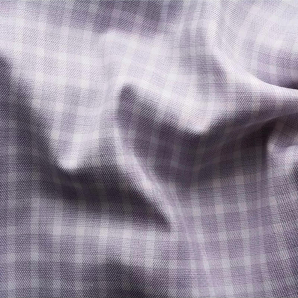 Eton Contemporary Fit Check Cotton Lyocell Shirt in Light Purple, Size 15.5, NEW