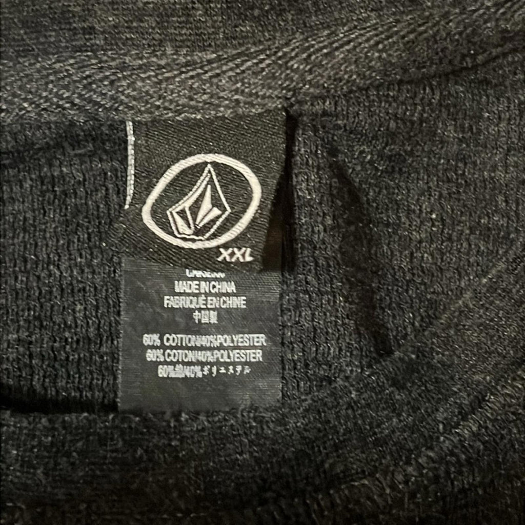 Volcom Cotton-Blend Striped Crewneck Sweatshirt, Size XXL EXCELLENT!