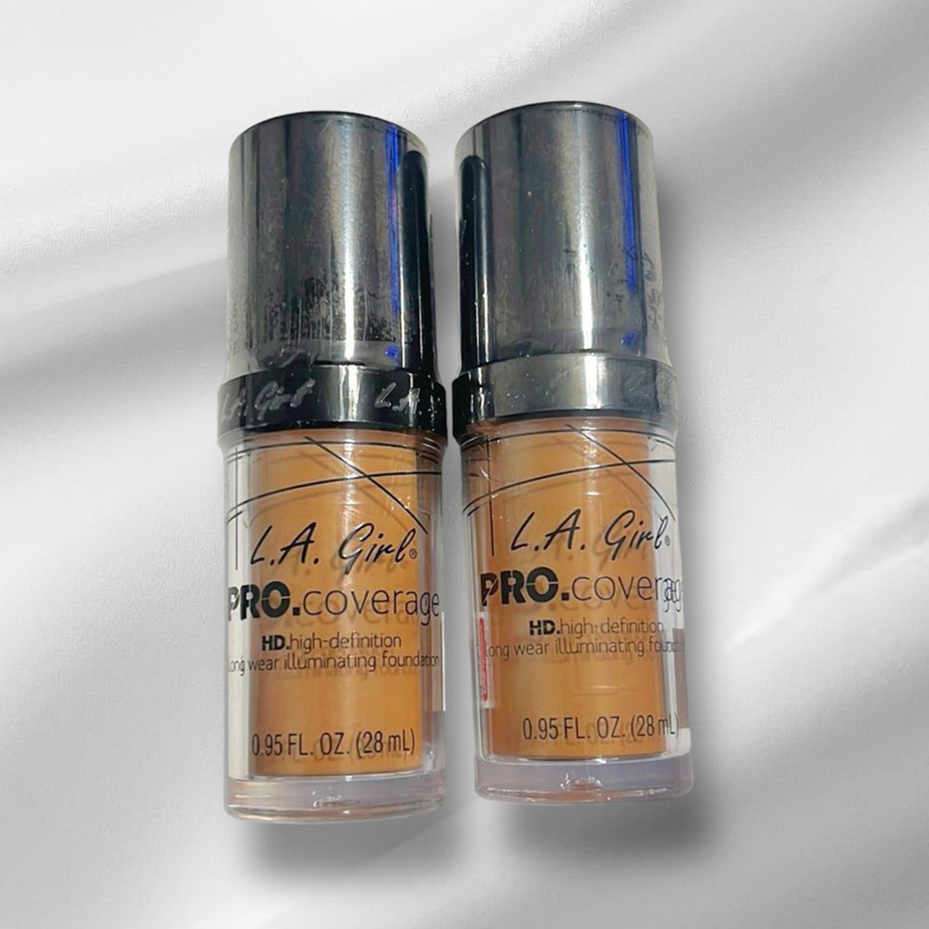 X2 L.A. Girl Soft Honey PRO.coverage HD High-Def Long Wear Illuminating Foundatn