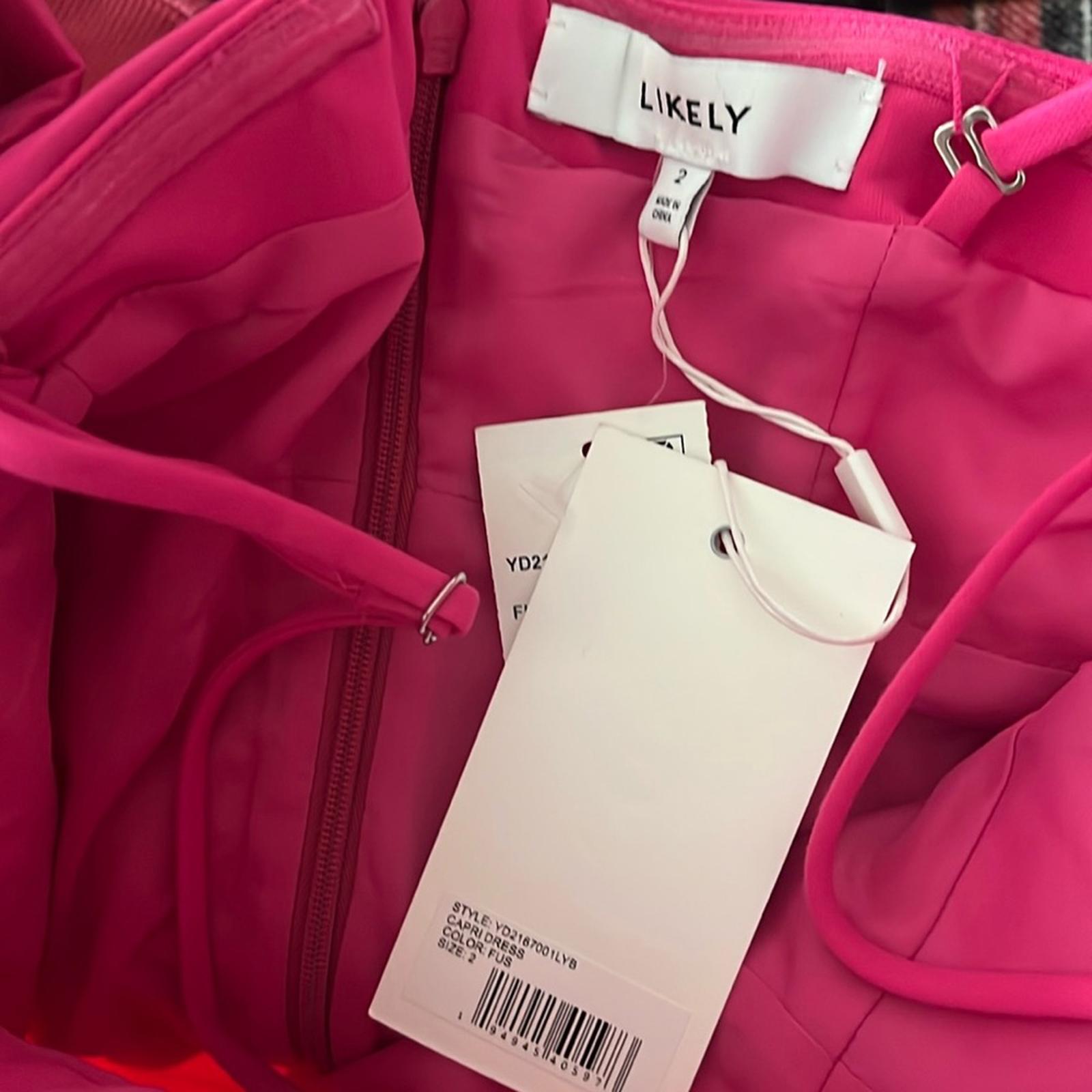LIKELY Capri Mini Dress in Fuchsia, Size 2 New w/Tag Retail $278