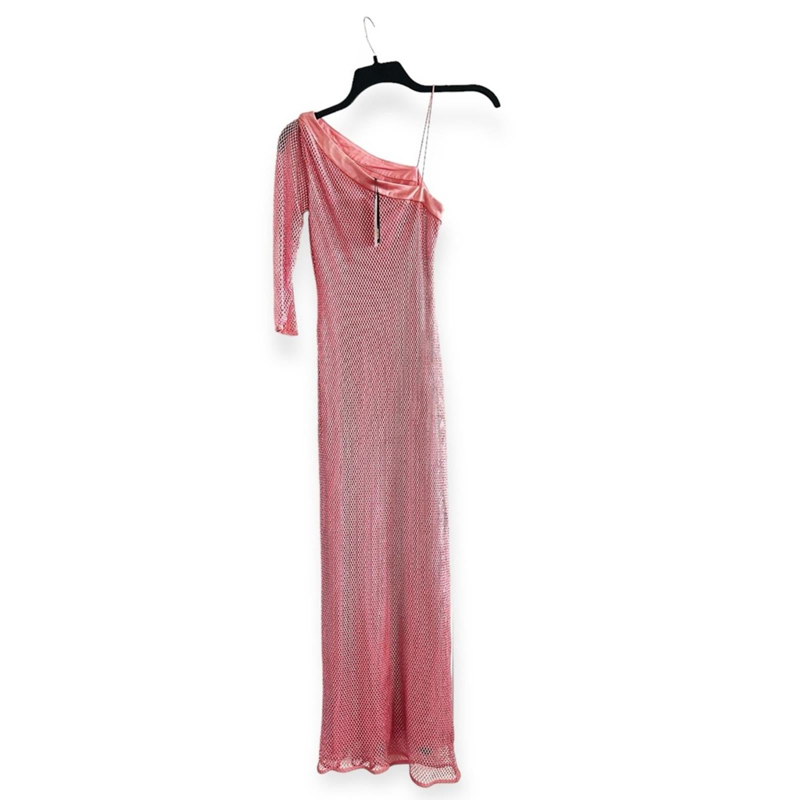 Alice + Olivia Michele Mesh Cutout Gown in Rose, Size 0 New w/Tag Retail $995