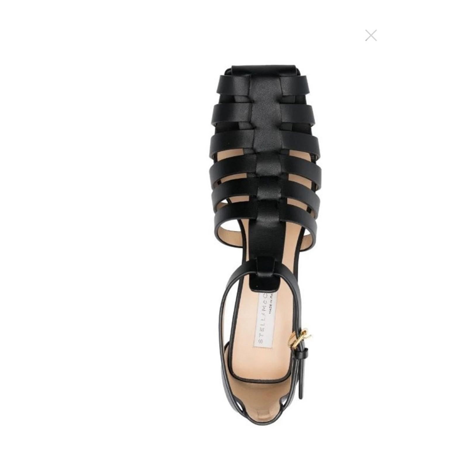 Stella McCartney Cowboy Wedge Sandals, Black Size 36.5 New in Box, Retail $1,045