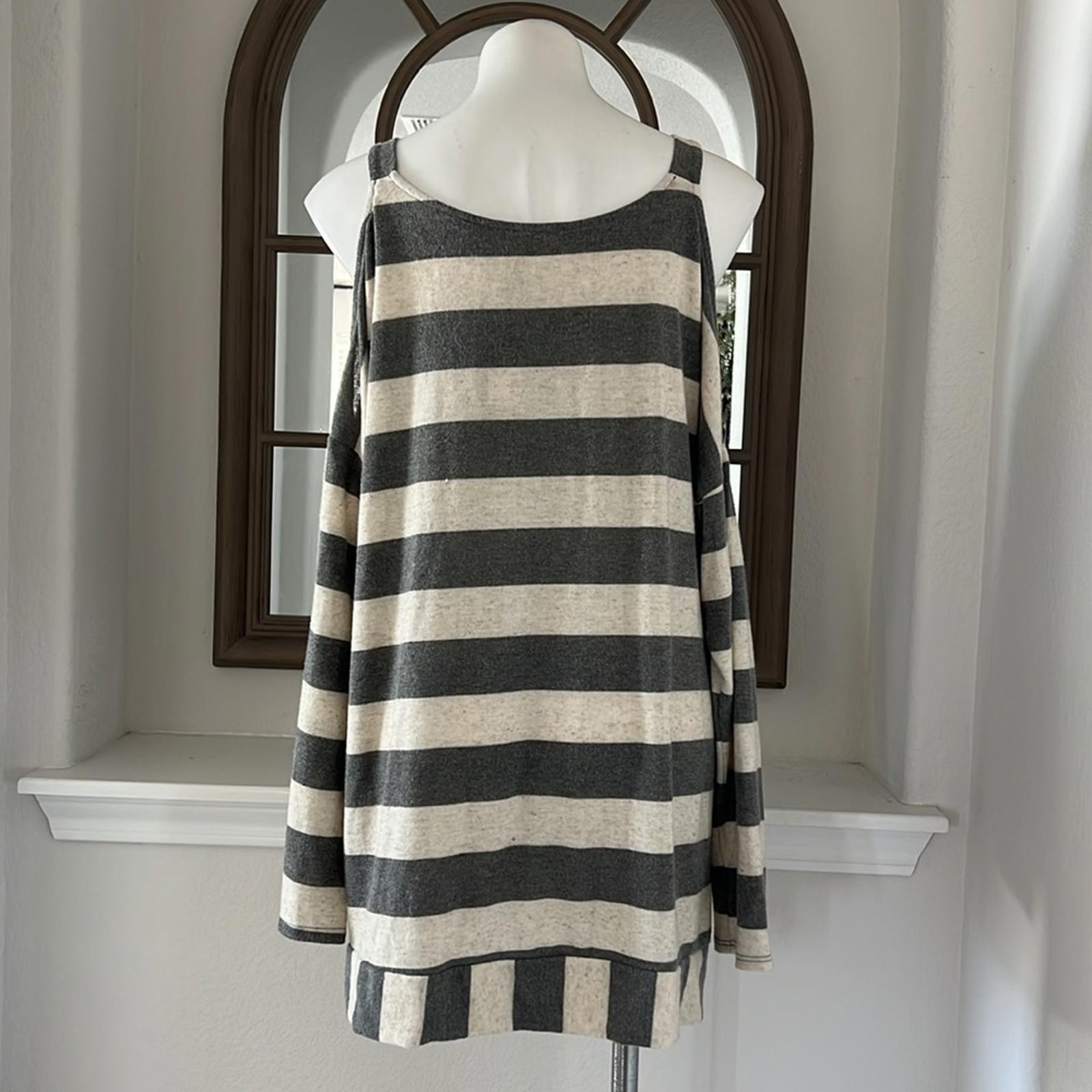 143 Story by Line Up Striped Sweater w/Dolman Sleeves, Size L NEW w/Tag