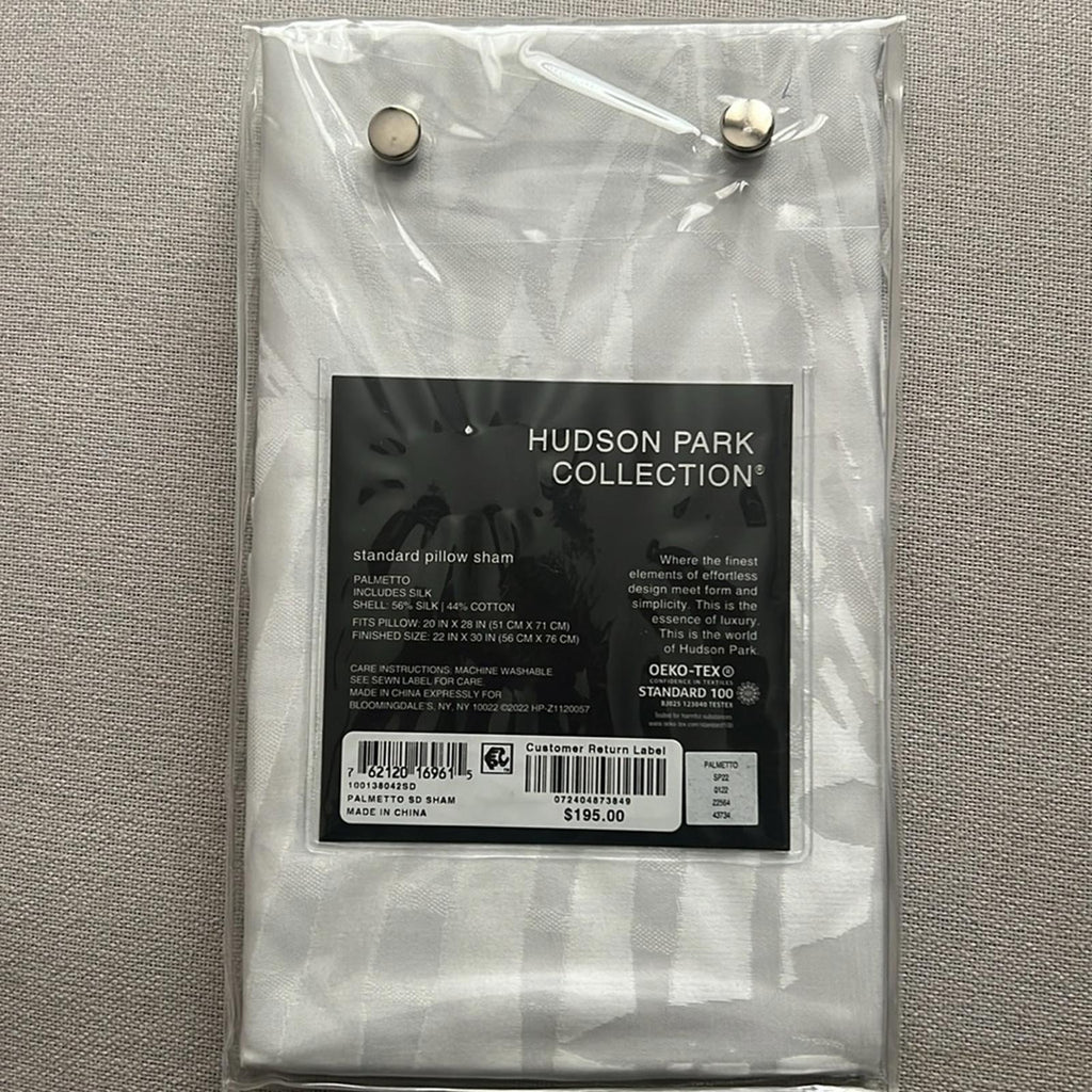 Hudson Park Collection Palmetto Cotton Silk Standard Sham, New in Box $195