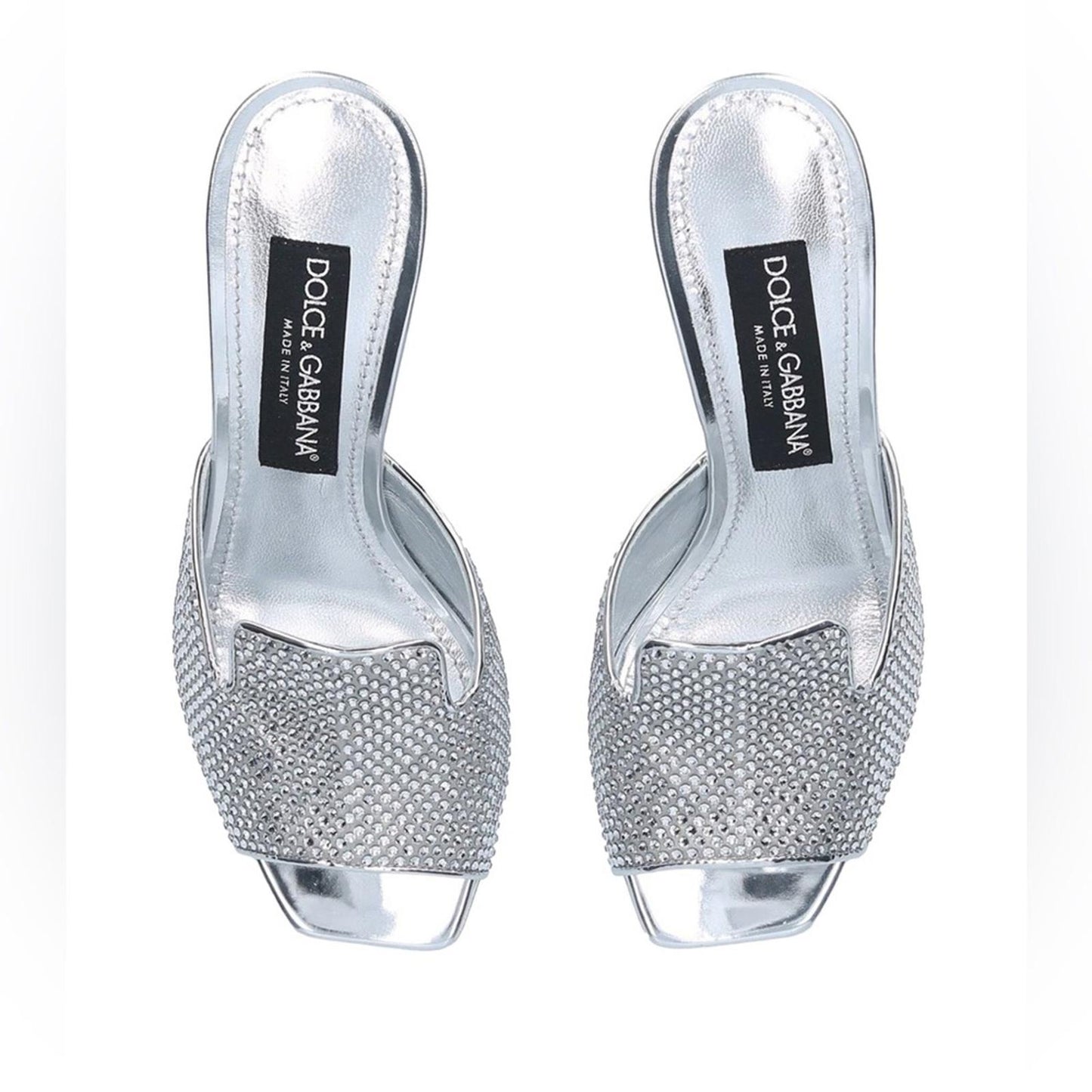 Dolce & Gabbana DG-Heel Gemstone-Embellished Mules Size 40 NEW + Box + Dust Bag