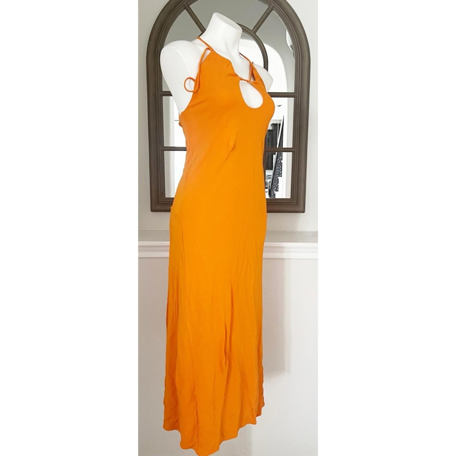 Victoria Beckham Dress in Burnt Orange, Size UK8 US4 Retail $1350