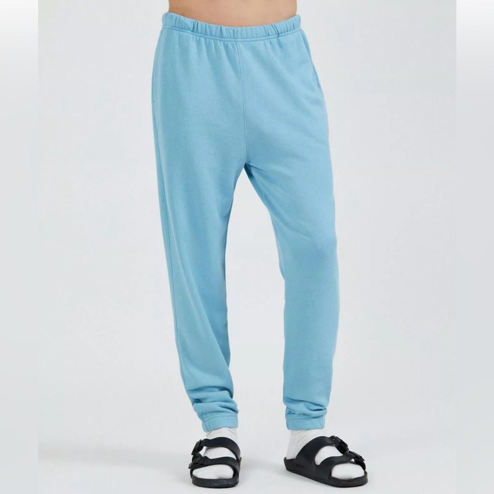 ATM Anthony Thomas Melillo French Terry Jogger Pants in Ocean Blue, Size XXL NWT