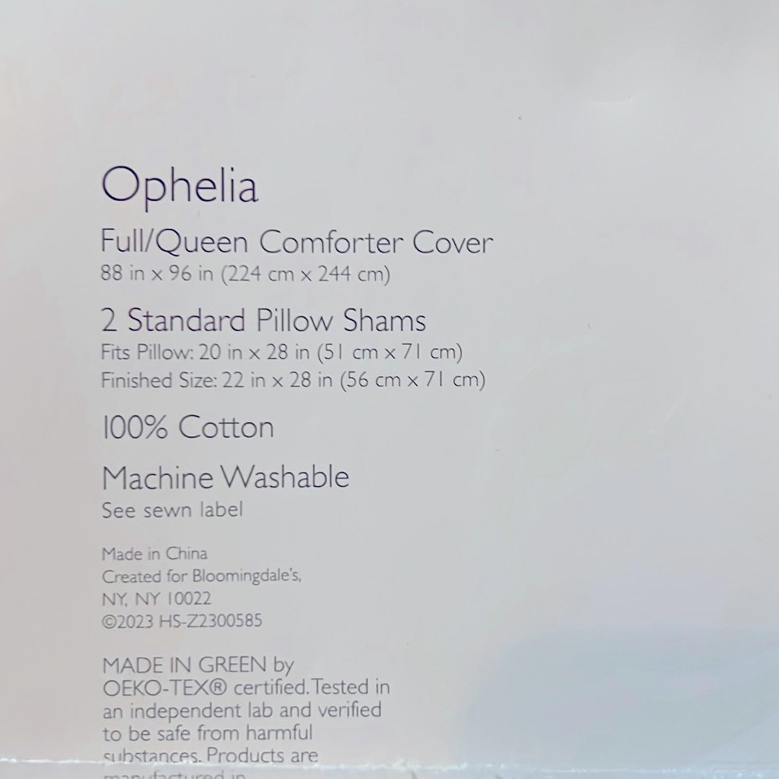 SKY Ophelia Full/Queen Duvet Cover Set & 2 Standard Pillow Shams NWT $295