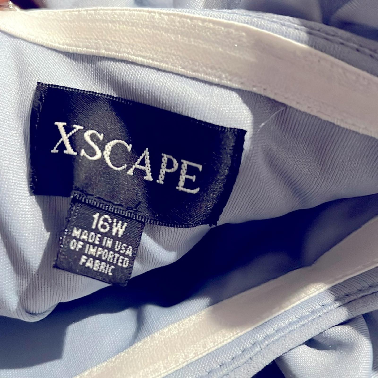 XSCAPE "Isla" Long Crêpe Off-the-Shoulder Ruffle Dress, 16W NEW $249 (Sold Out)