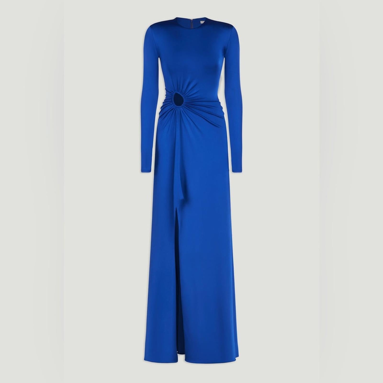 Et Ochs Katherine Gathered Column Cut-Out Gown Dress Size 8 New w/Tag $1,795