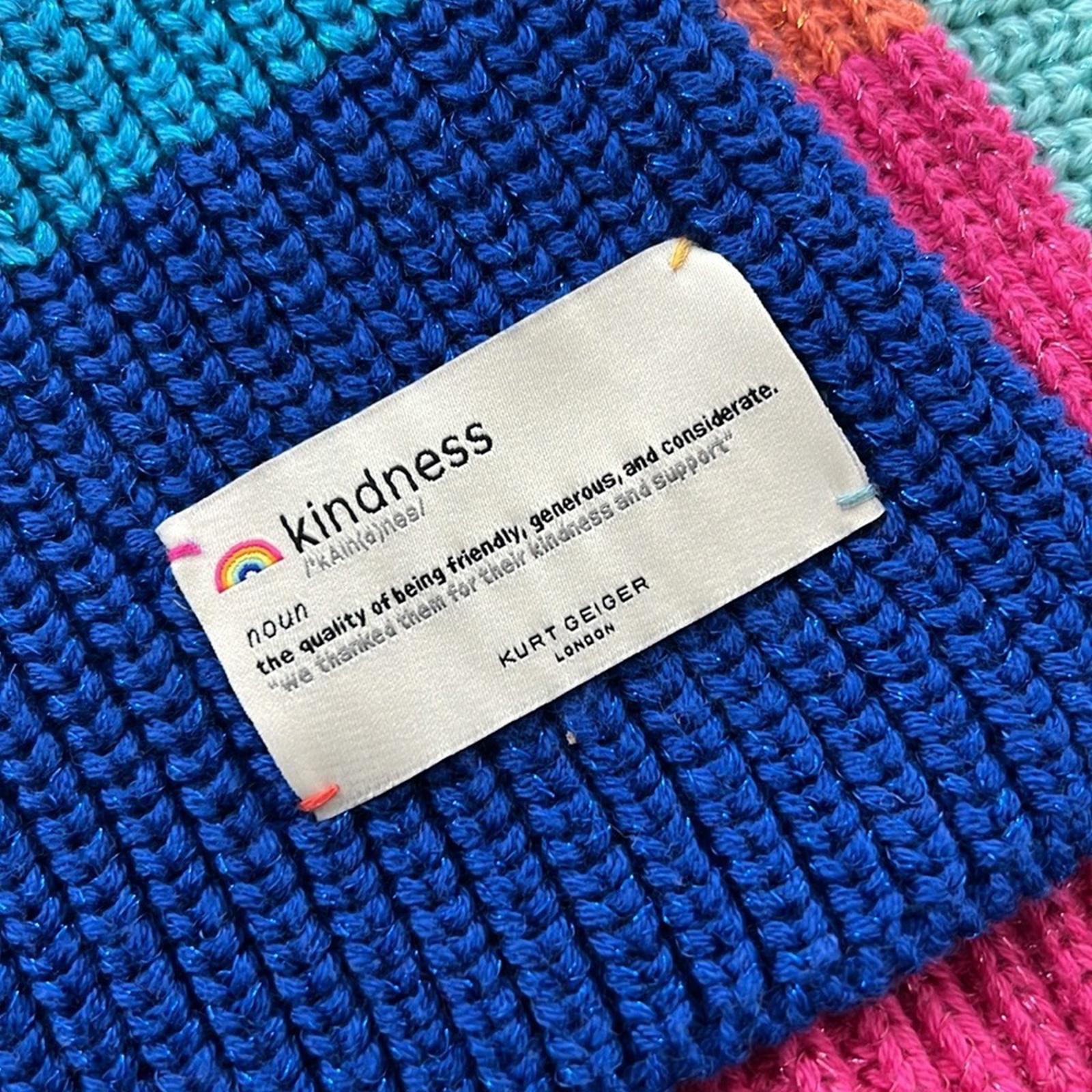 Kurt Geiger Knit Rainbow Scarf, Multicolor/Unisex One Size EXCELLENT!