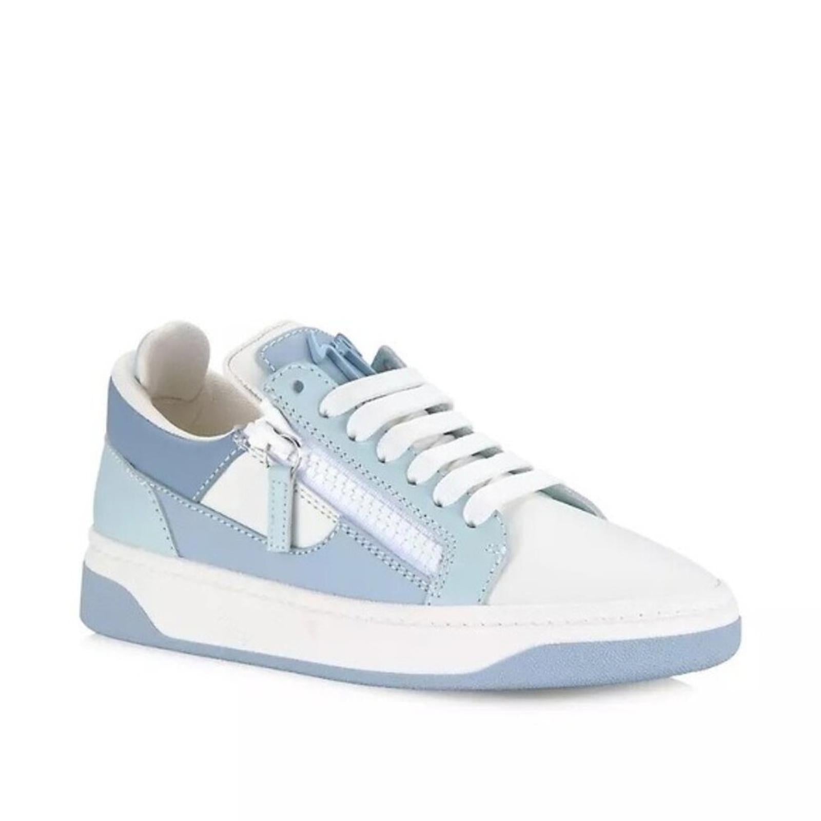 Giuseppe Zanotti Colorblock Leather Double-Zip Sneakers, Size EU 43 New SOLD OUT