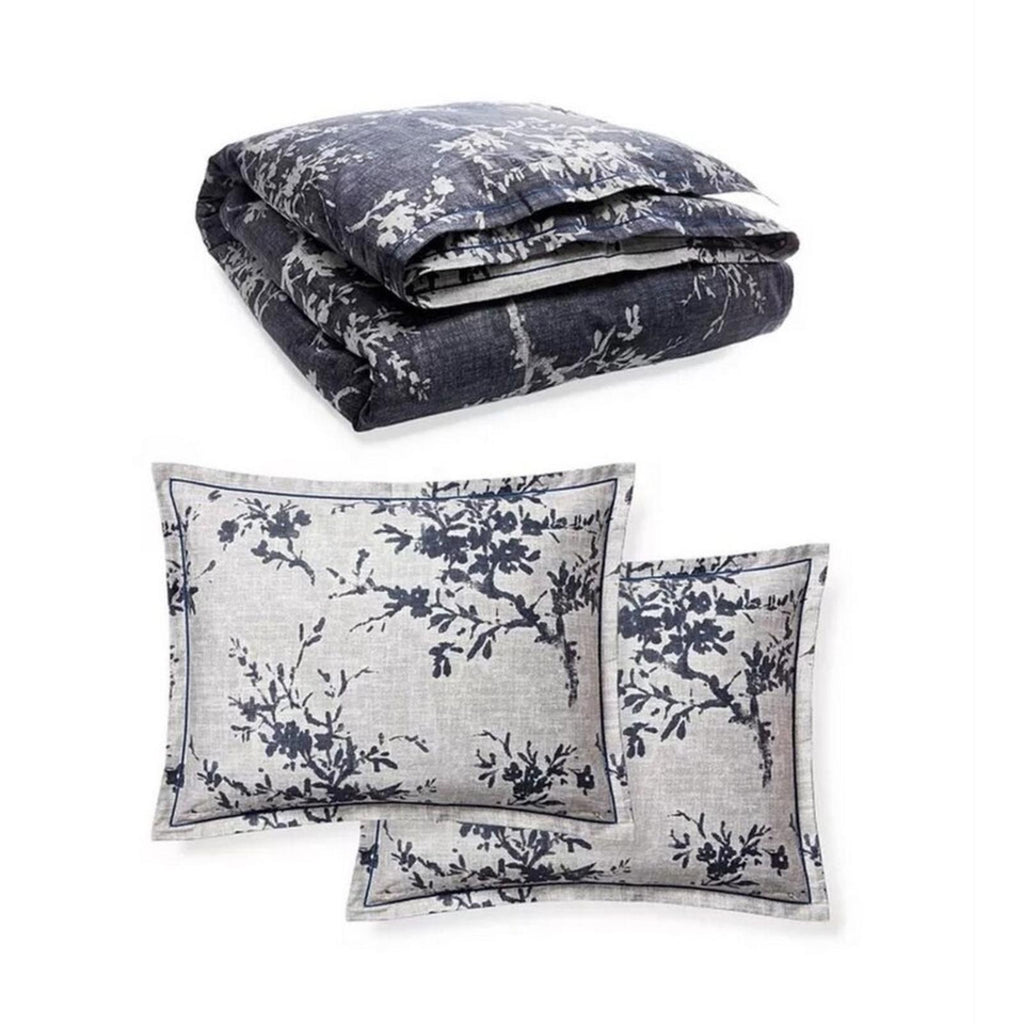Ralph Lauren Home Eva Floral Reversible 3-Piece King Duvet Cover Set Navy Multi