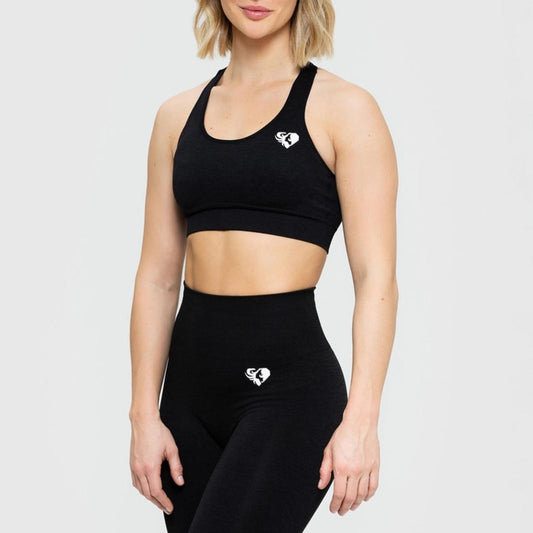 Women’s Best Move Seamless Sports Bra, Black Marl Size S, New w/Tag in packaging
