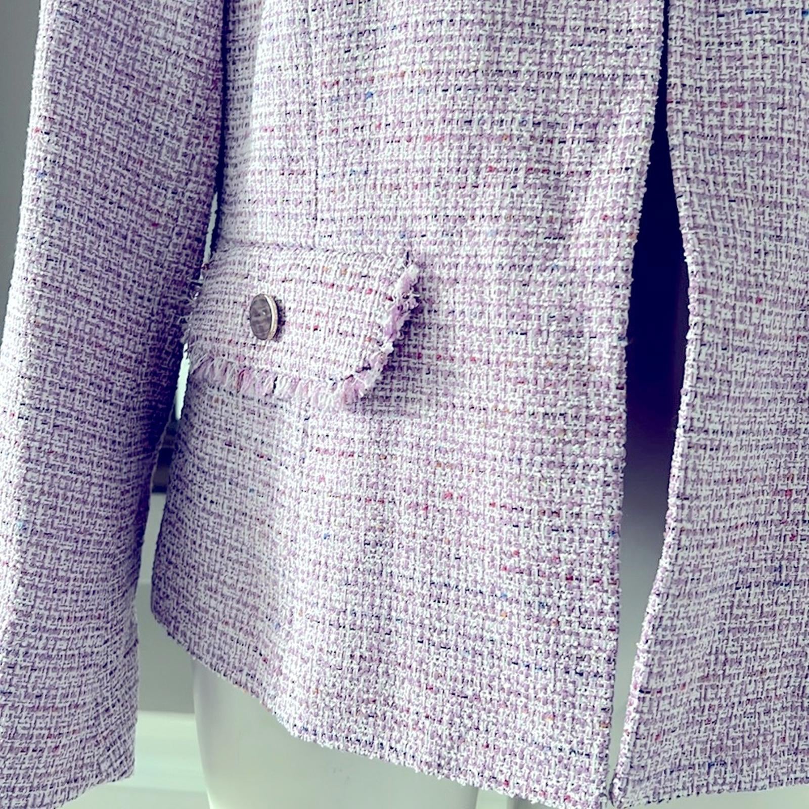 KASPER Barbara Jacket, Tweed in Lavender Mist, Size 10, New w/Tag