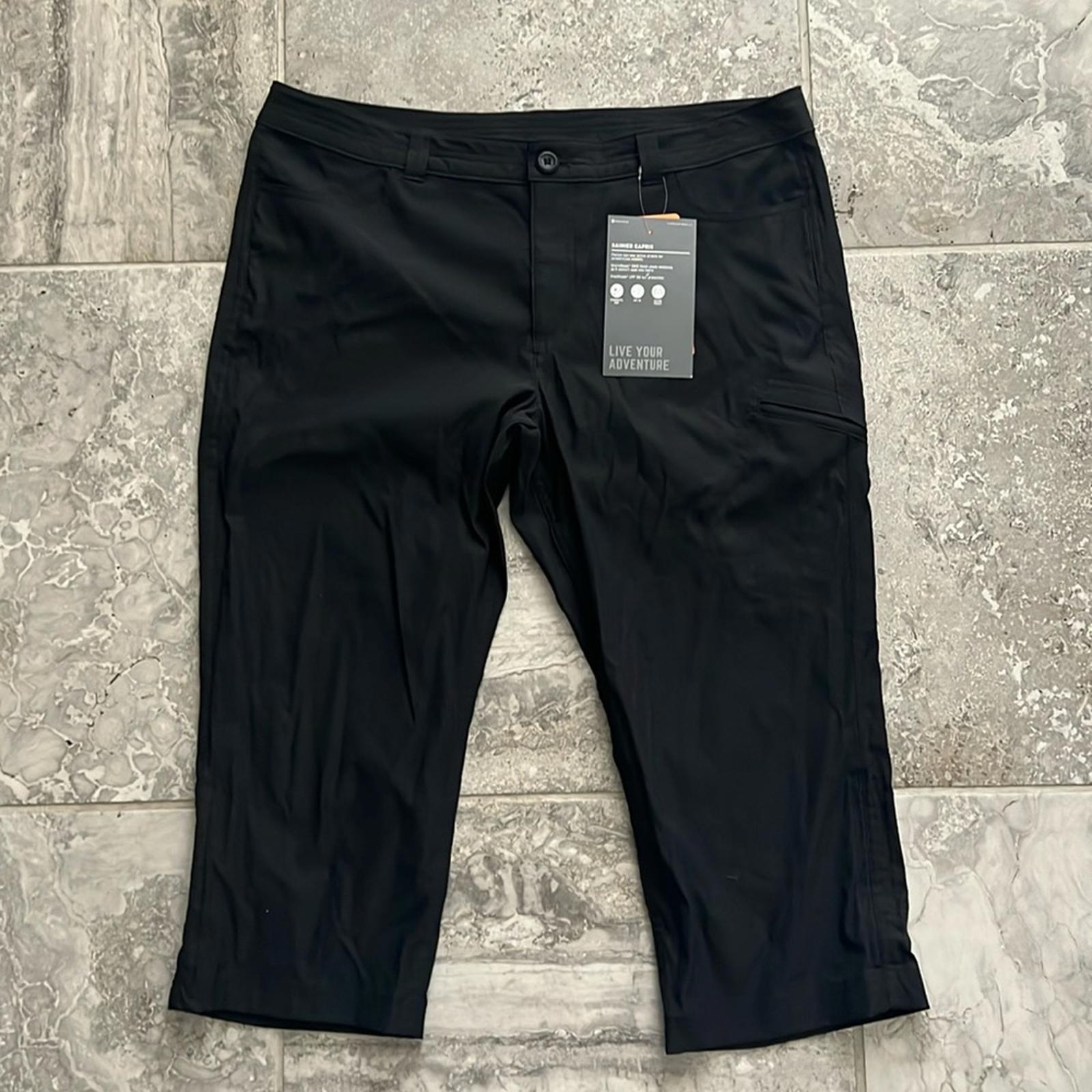 NWT Eddie Bauer Rainer Capris Pants in Black, Size 16 New with Tag