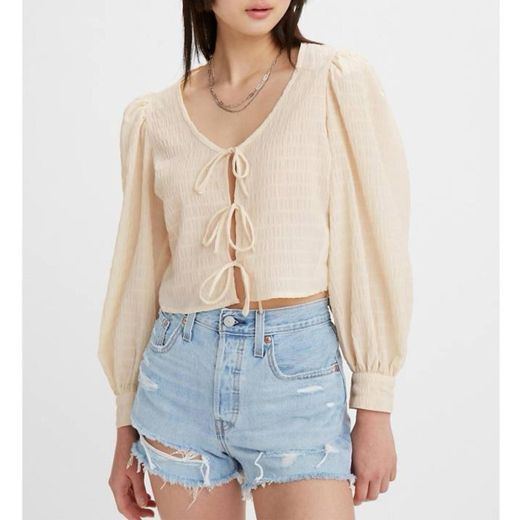 Levi’s Fawn Tie Blouse, Size XS New w/Tag