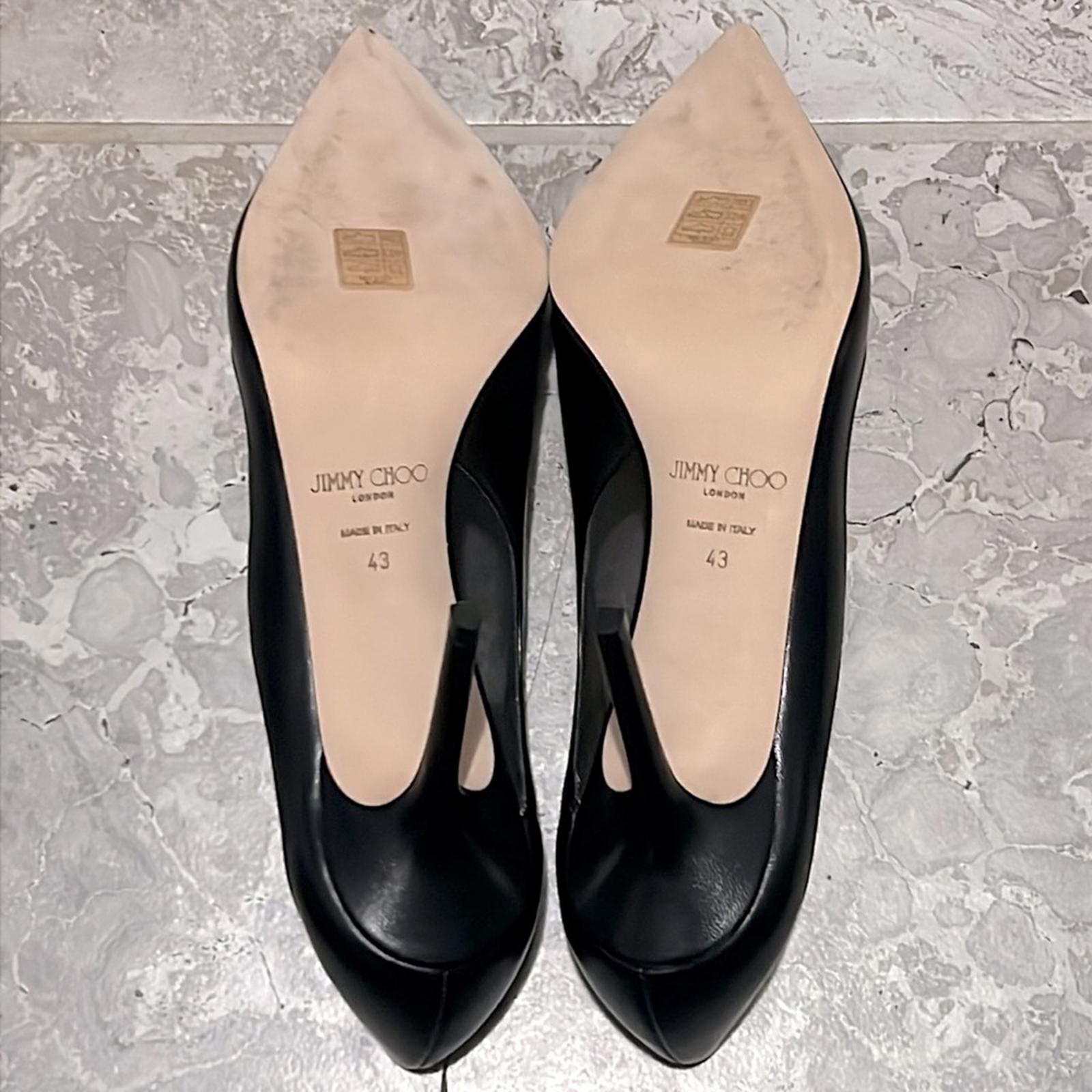 Jimmy Choo Love 85 Leather Mesh Pointed-Toe Pumps Size 43 NEW in Box +2Dust Bags