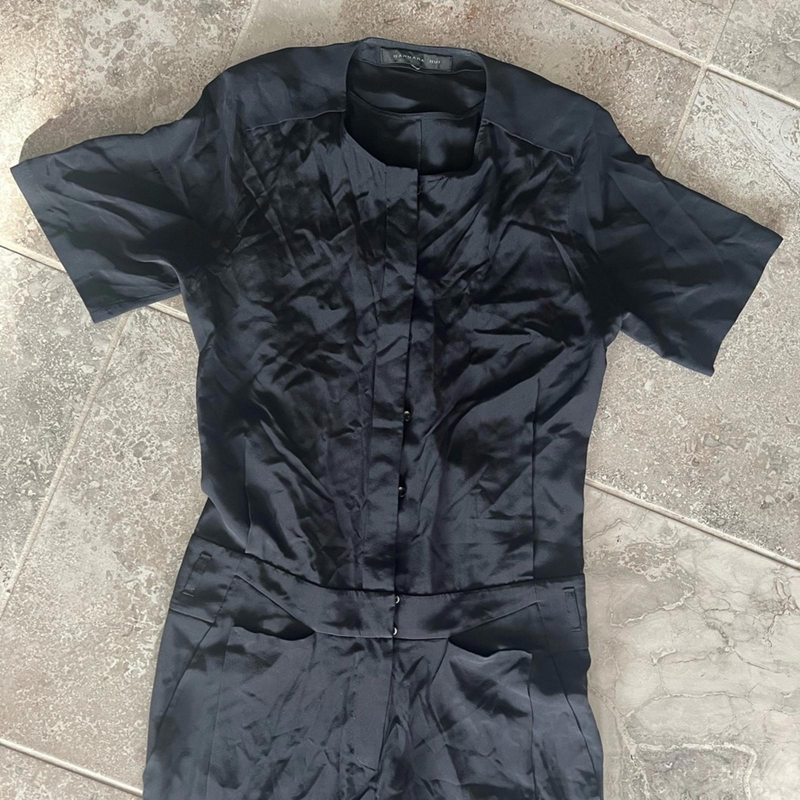 Barbara Bui Silk Cape Jumpsuit in Black, Size 6 Approx Retail $1395