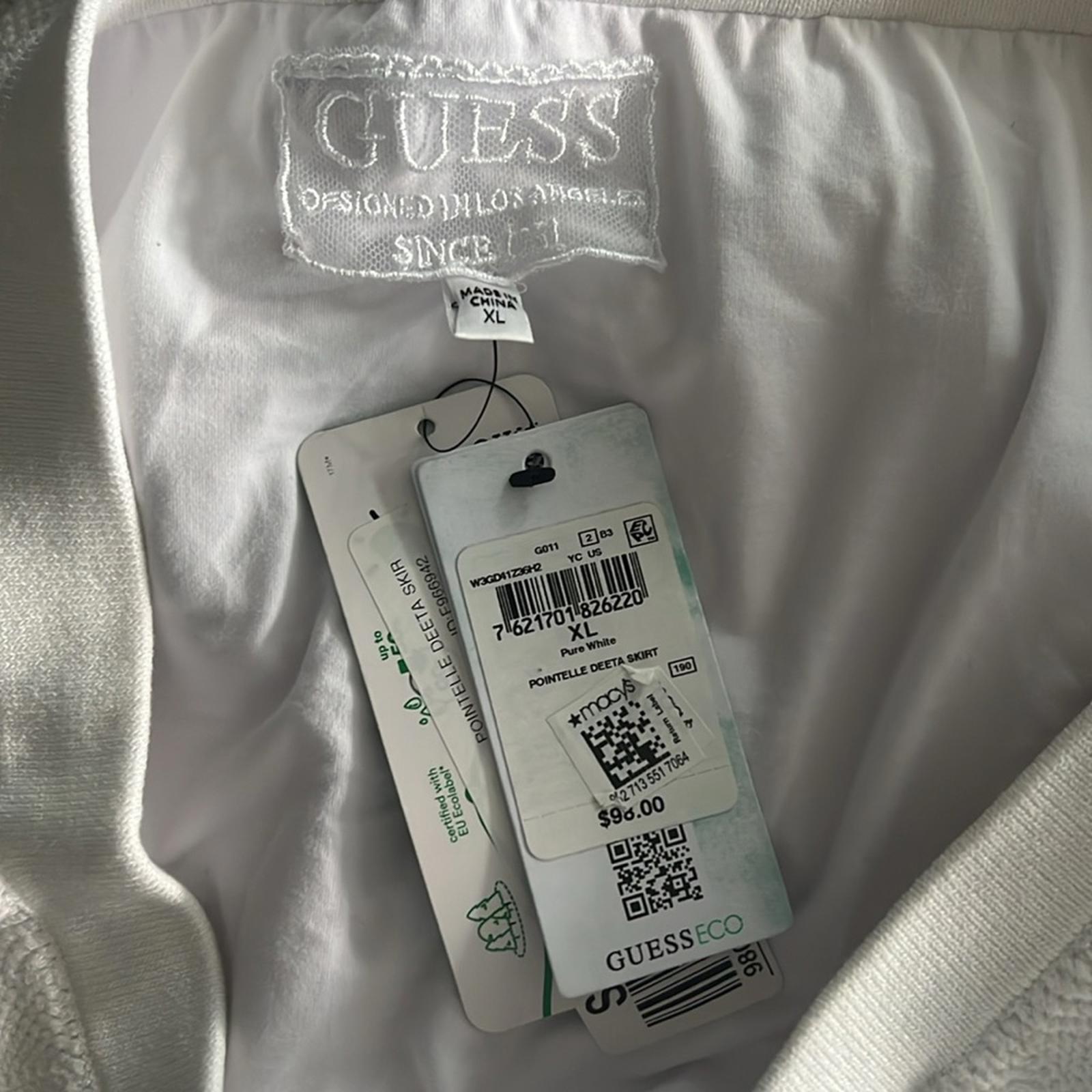 NEW Guess Pointelle Deeta Skirt in Pure White, Size XL New w/Tag