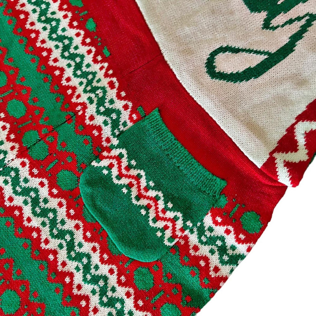Eyeshadow JOY Christmas Knit Straight-Leg Overalls Holiday Jumpsuit Size L NWT