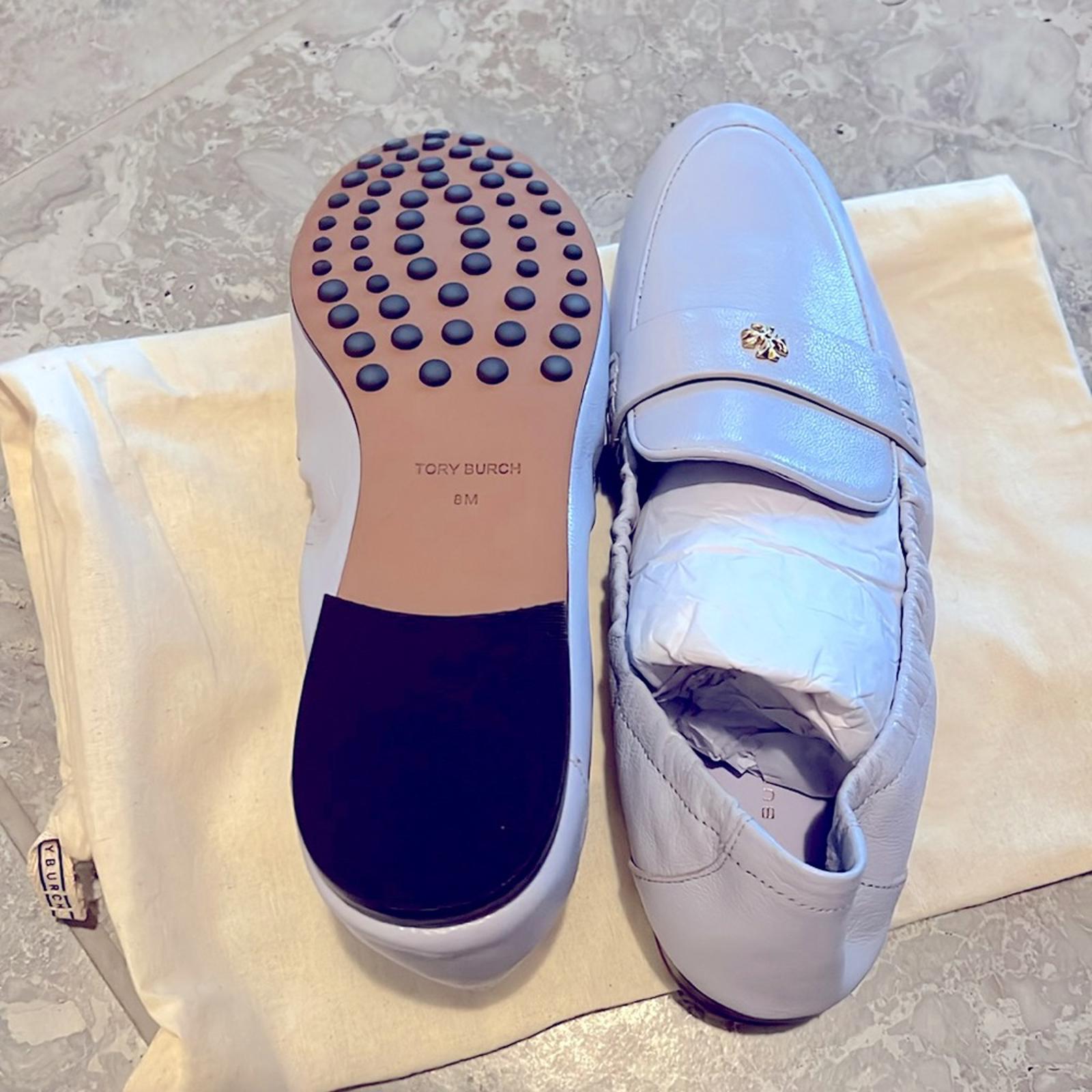 Tory Burch Ballet Leather Loafer in Lavender, NEW, Size 8
