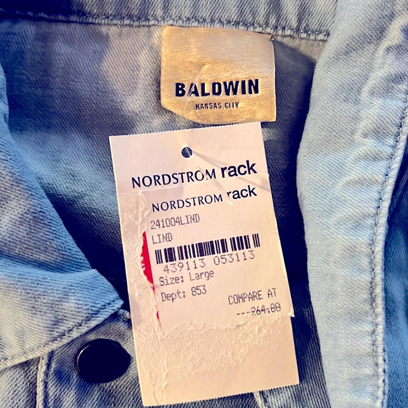 Baldwin Aurora Denim Romper in Lind/Blue, Size L New w/Tag $264
