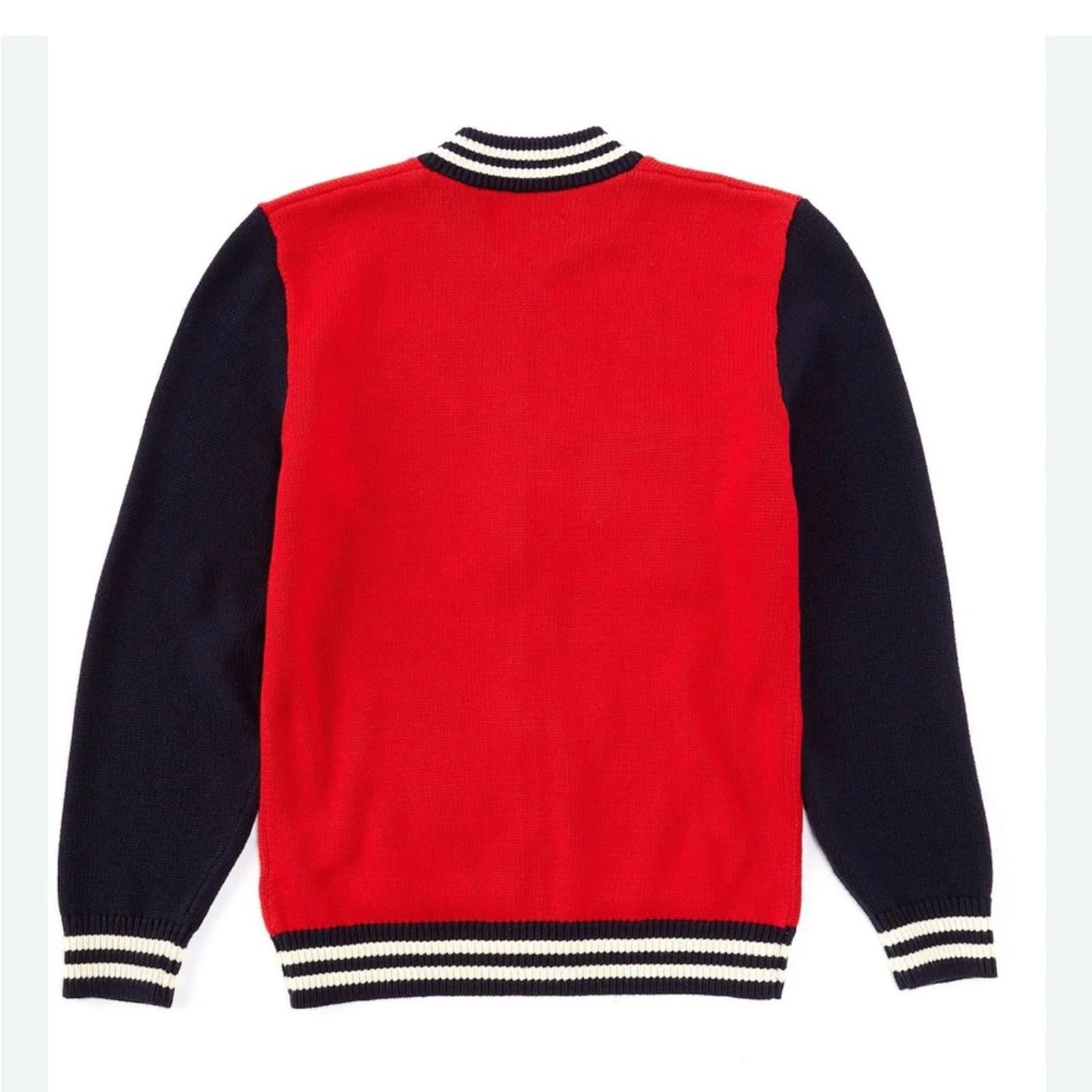 Polo Ralph Lauren Cotton Full-Zip Letterman Sweater Jacket Size L (14/16) NWT