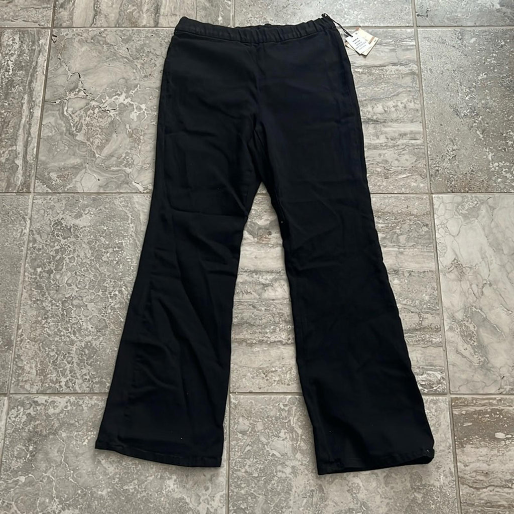 NEW Anne Klein High Rise Pull On Flared Pants, Onyx Wash, US 12 New w/Tag $89